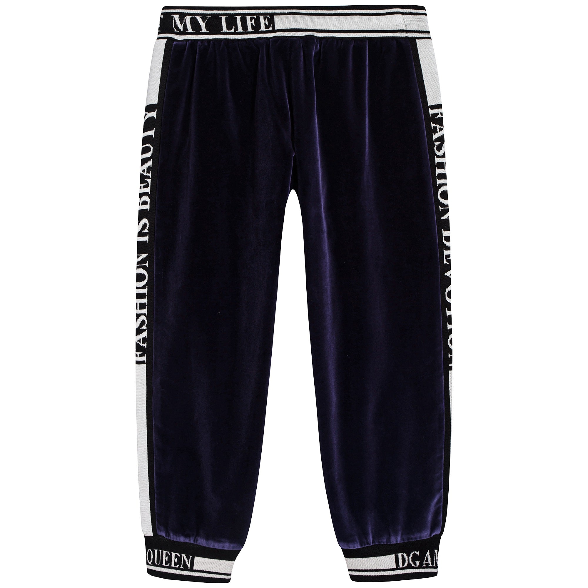 Girls Dark Purple Cotton Trousers