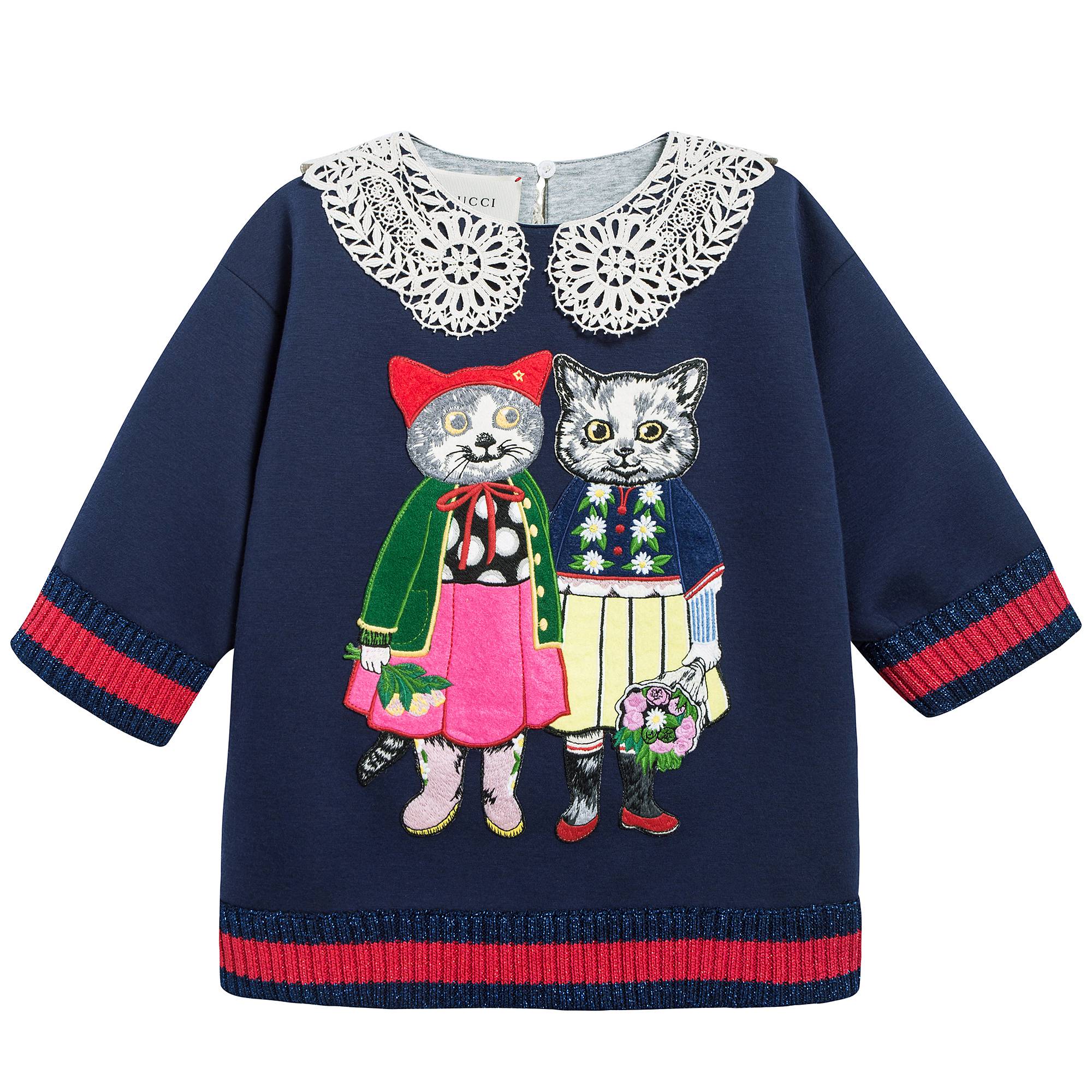 Girls Dark Indigo Neoprene Sweatshirt