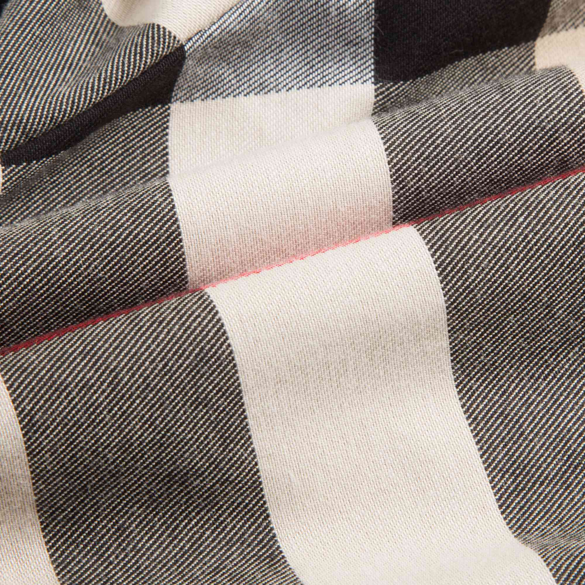 Boys  Beige Checked  Cotton  Shorts