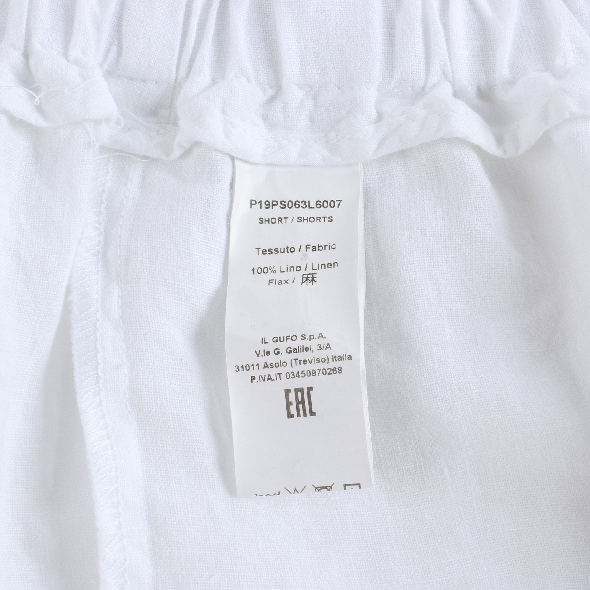 Girls White Linen Shorts