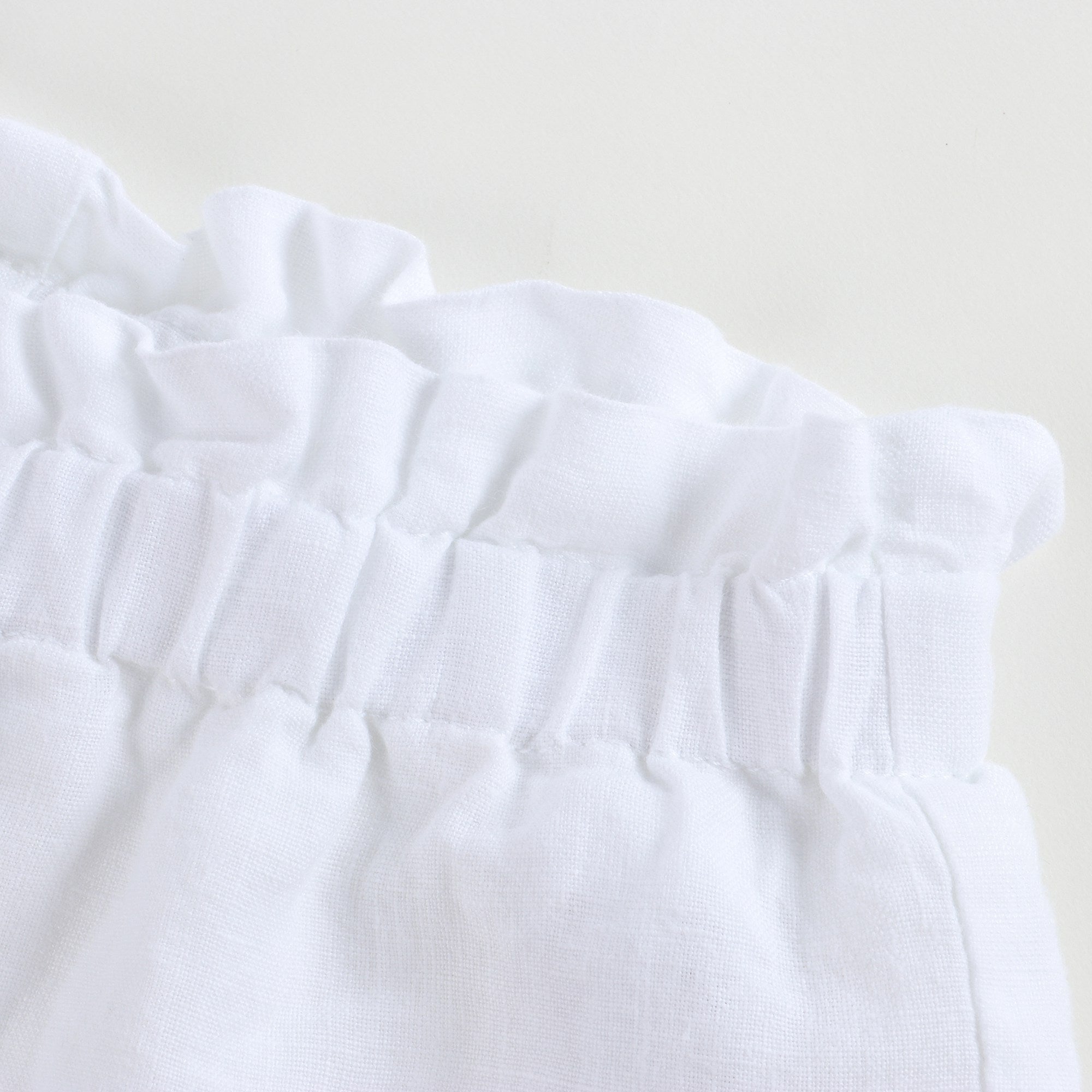 Girls White Linen Shorts