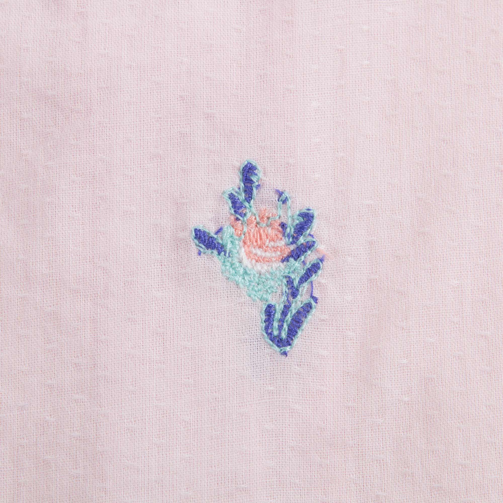 女童浅粉色碎花衬衫