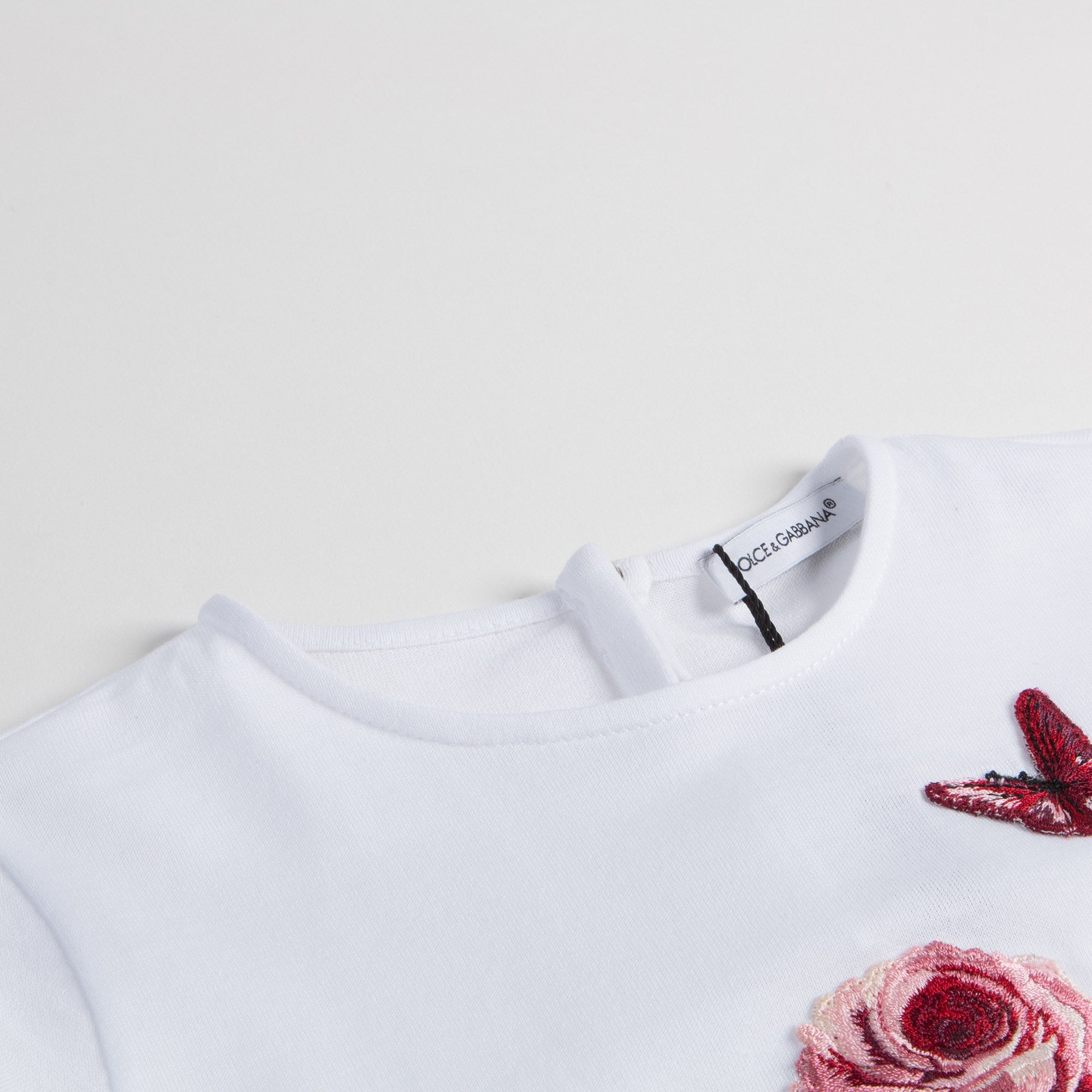 Baby  Girls  White  Rose T-shirt