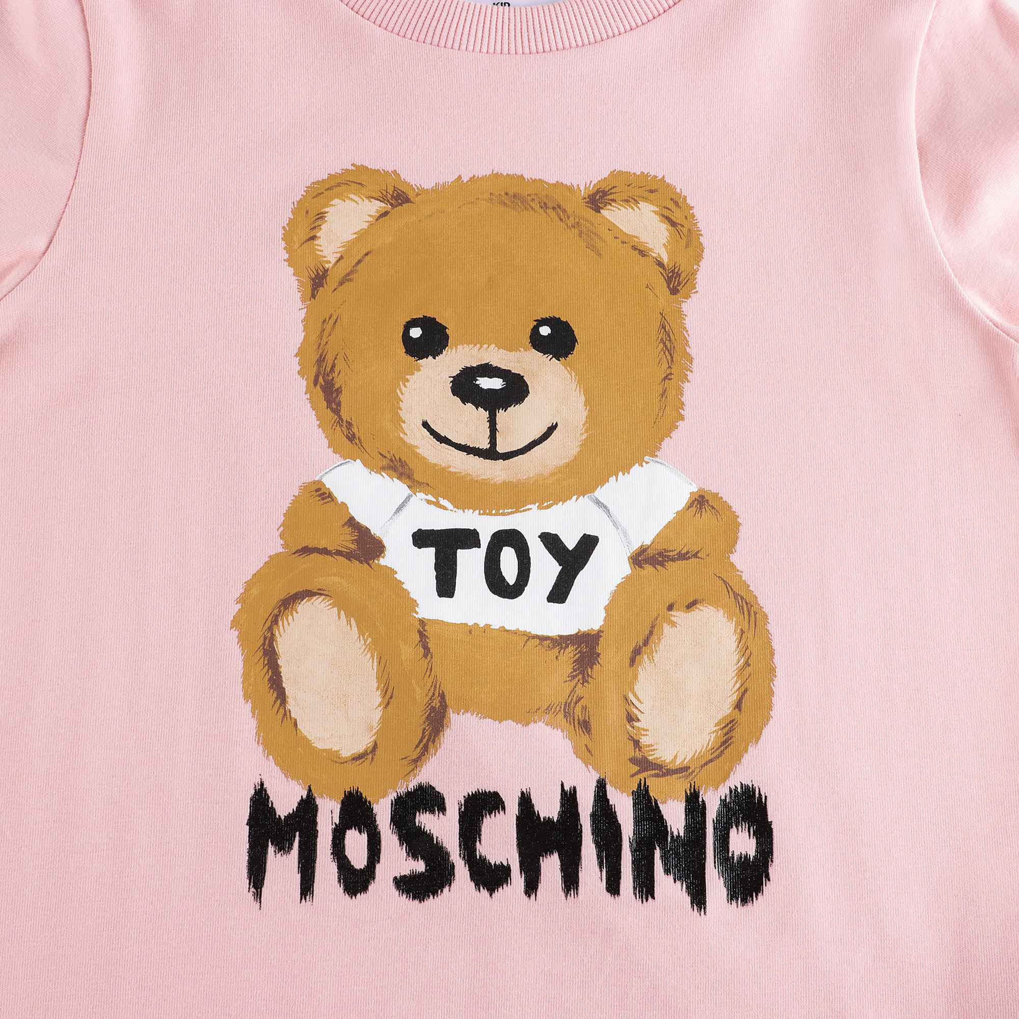Girls Pink Printed Cotton T-Shirt