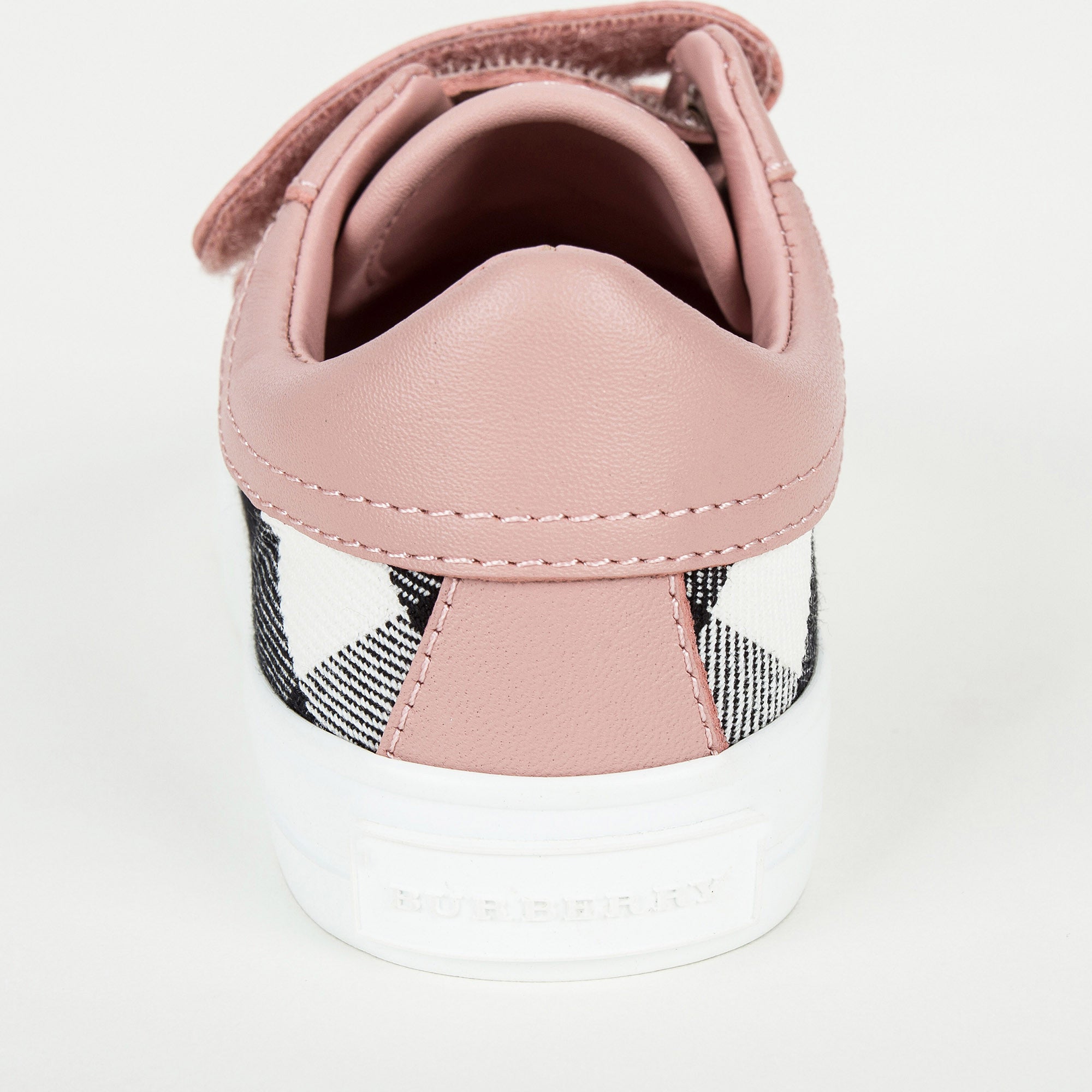 Baby Girls Pink & Beige Check 'Mini Heacham' Trainers