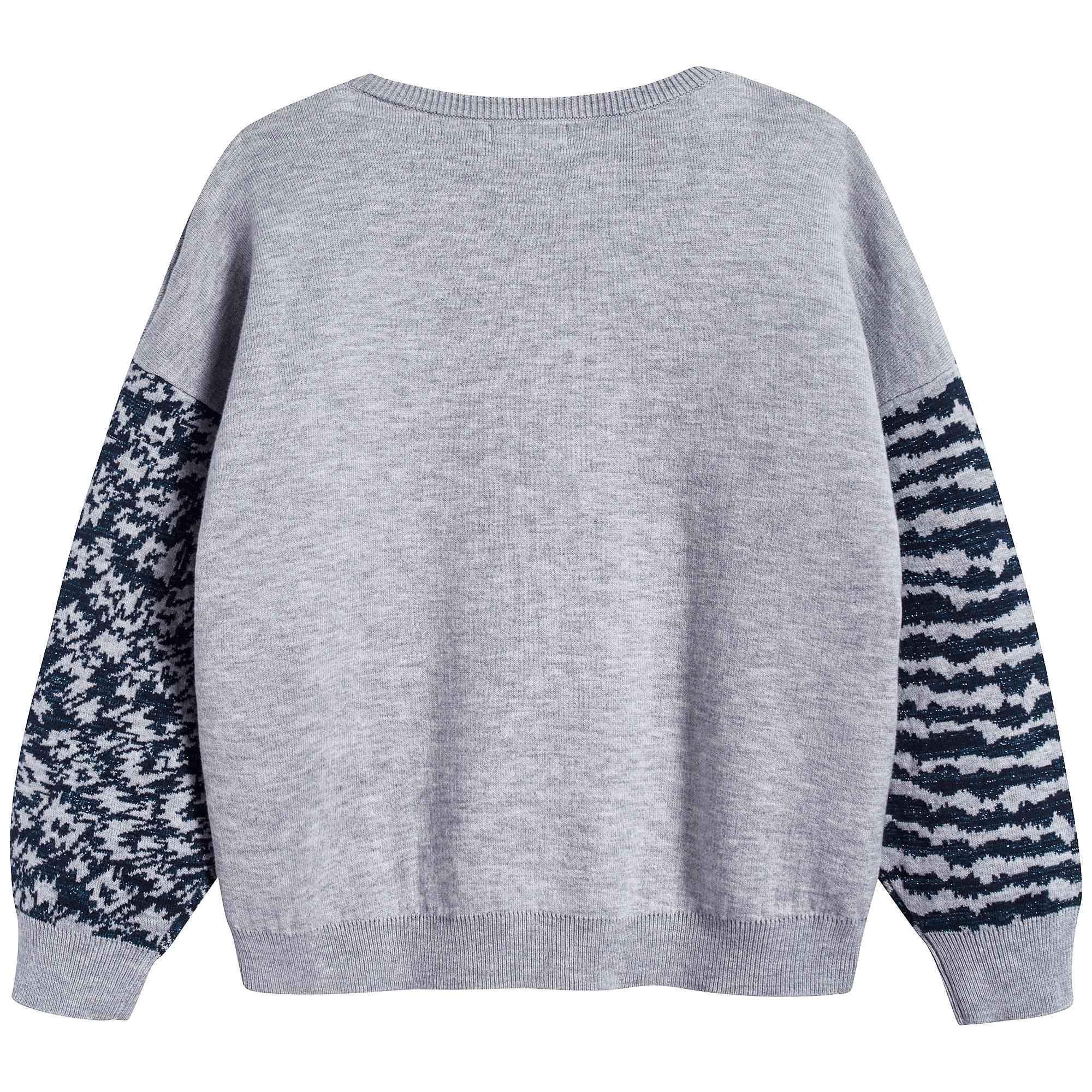 Girls Marl Grey Cotton Sweatshirt