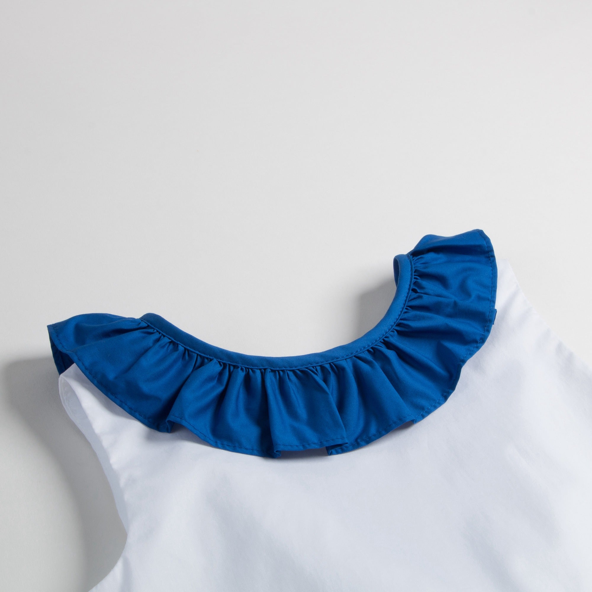Girls White  &  Bluette  Broom  Cotton Sleeveless  Dress