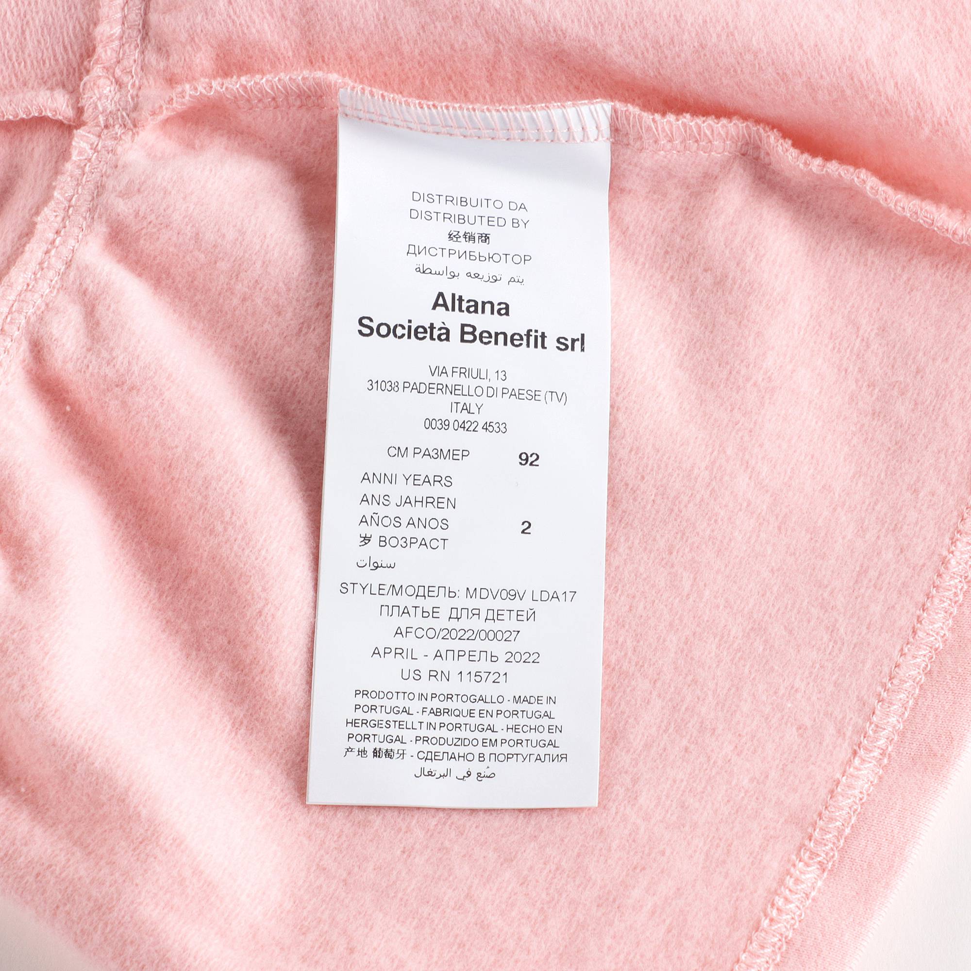 Baby Girls Pink Printed Dress