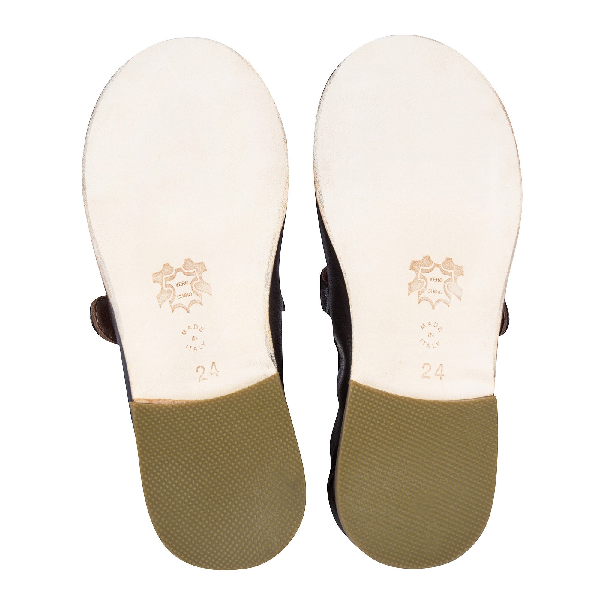 Girls Black Cowskin Leather Shoes