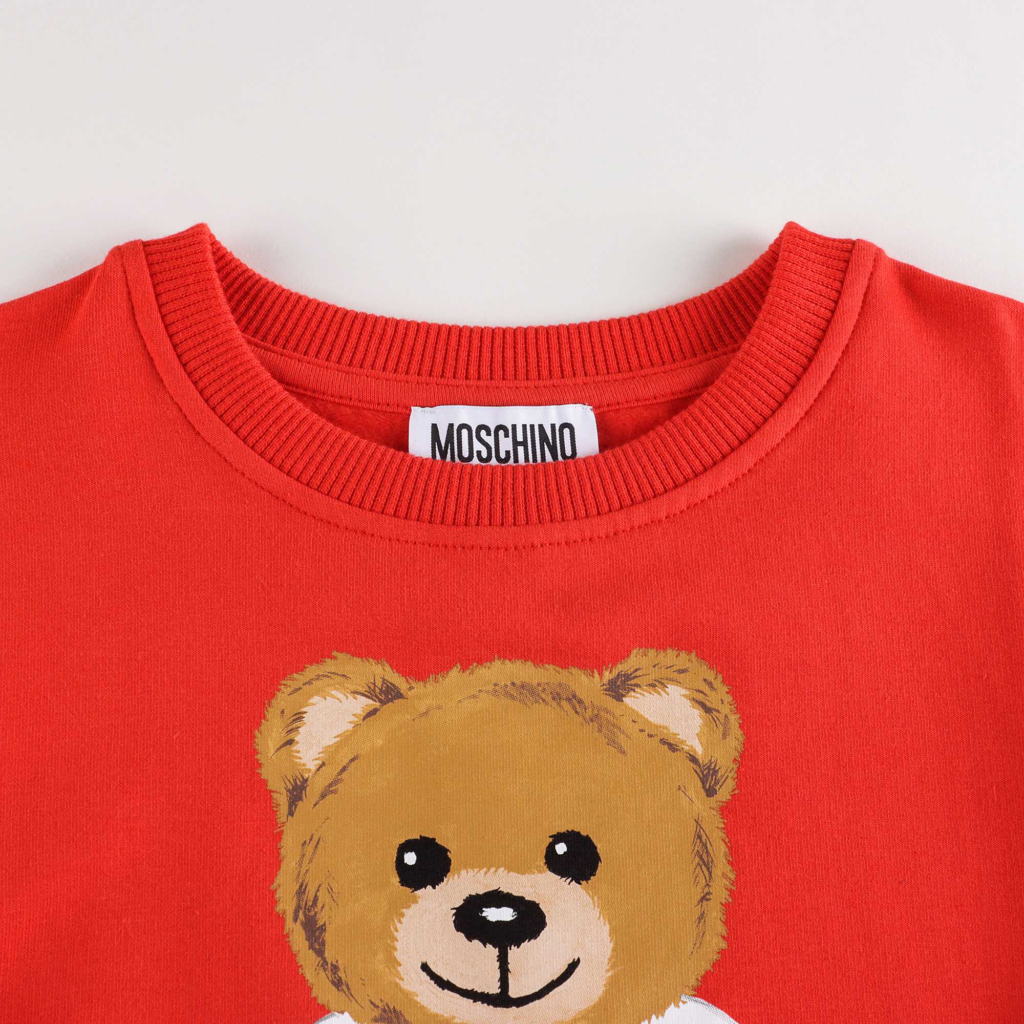 Girls Red Printed Cotton Sweatshirt