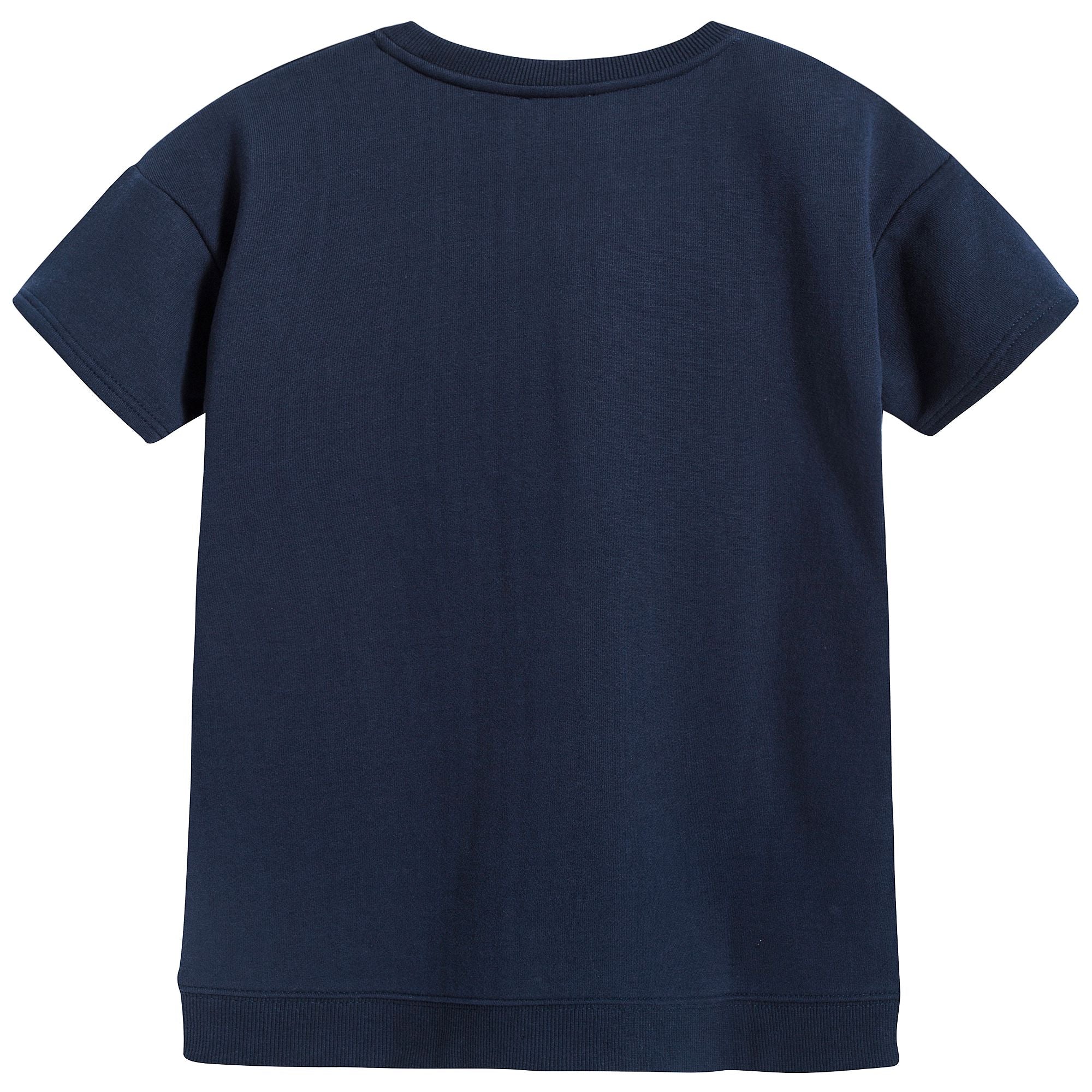 Girls Navy Logo Dress