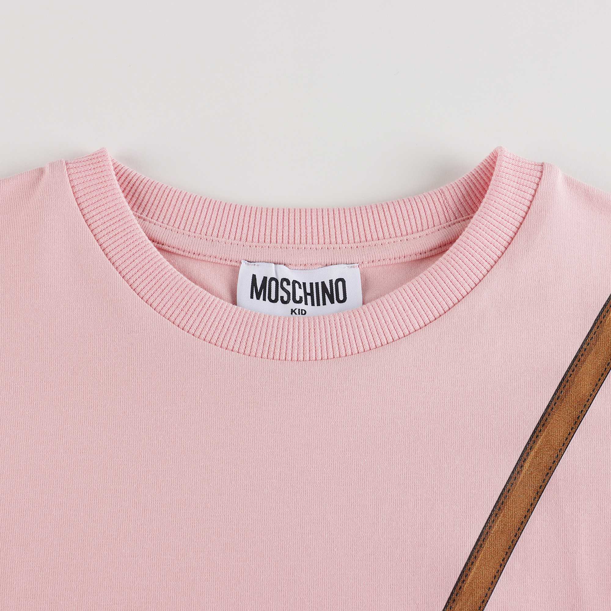 Girls Pink Printed Cotton T-Shirt