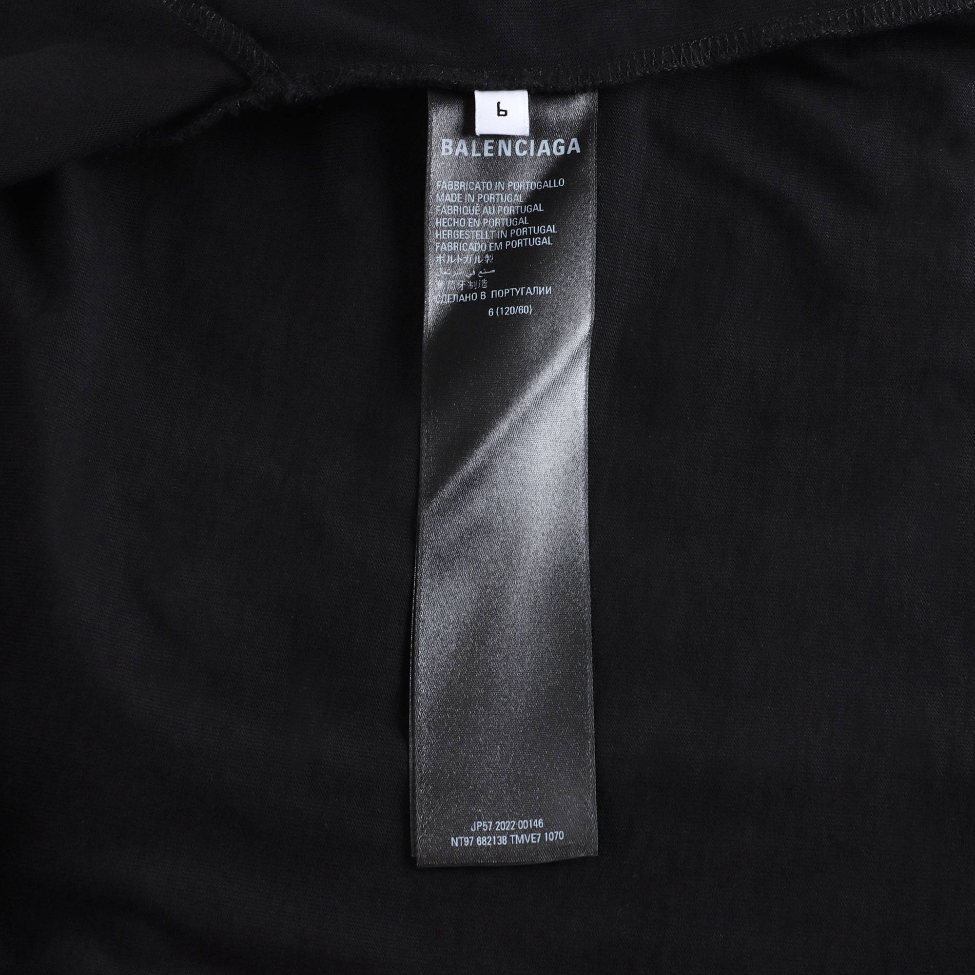 Boys & Girls Black Logo Cotton T-Shirt