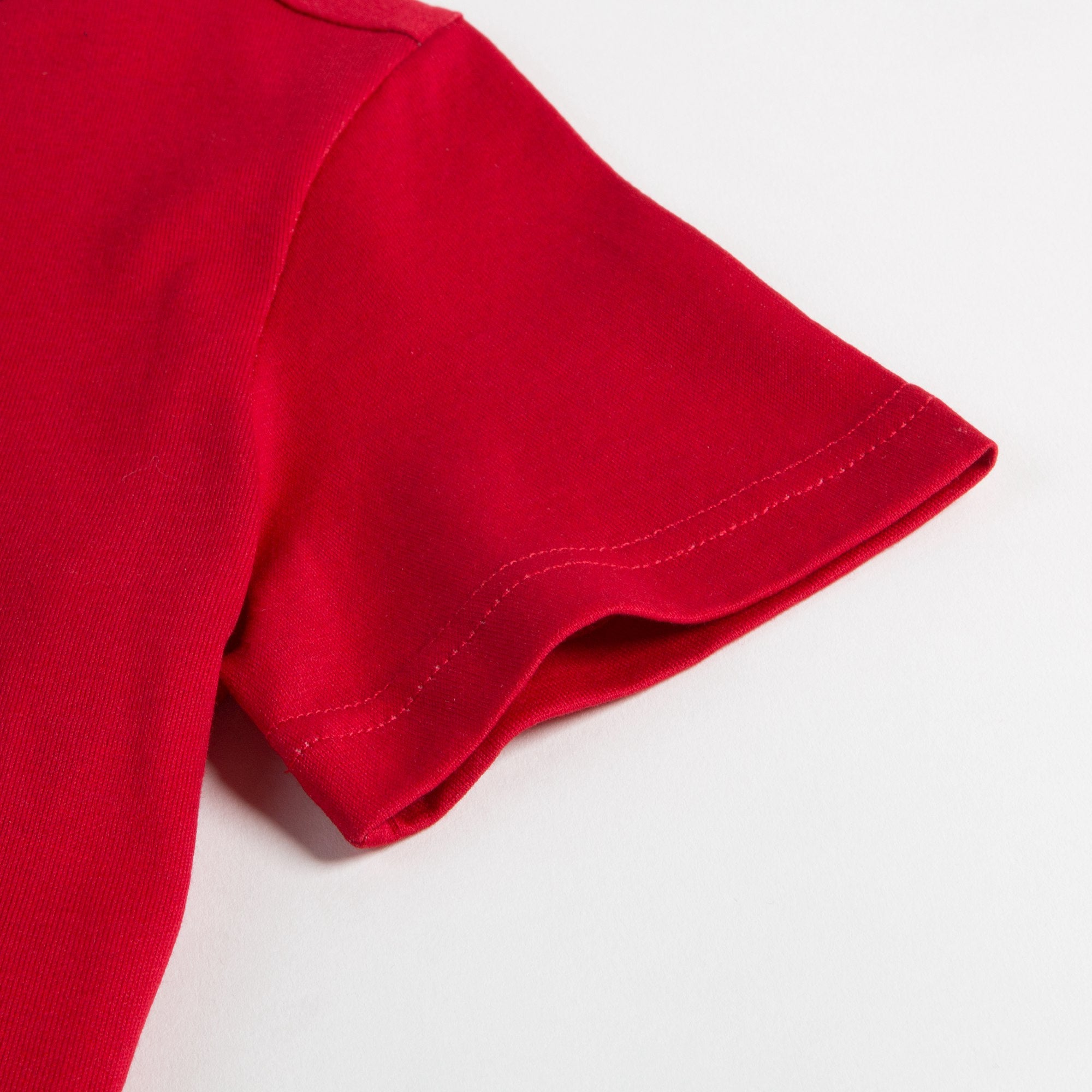 Girls & Boys Red Dog Cotton T-shirt