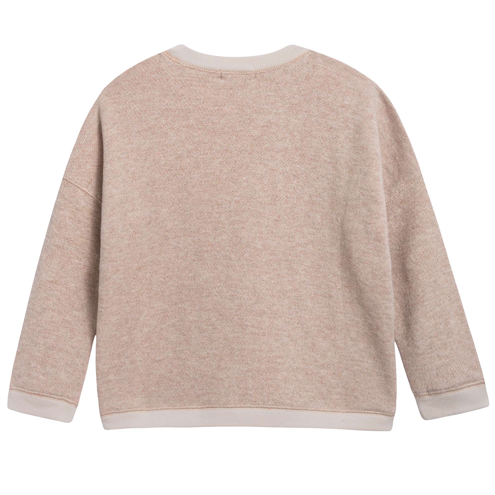 Girls Pink Oatmeal Cotton Jersey Sweatshirt