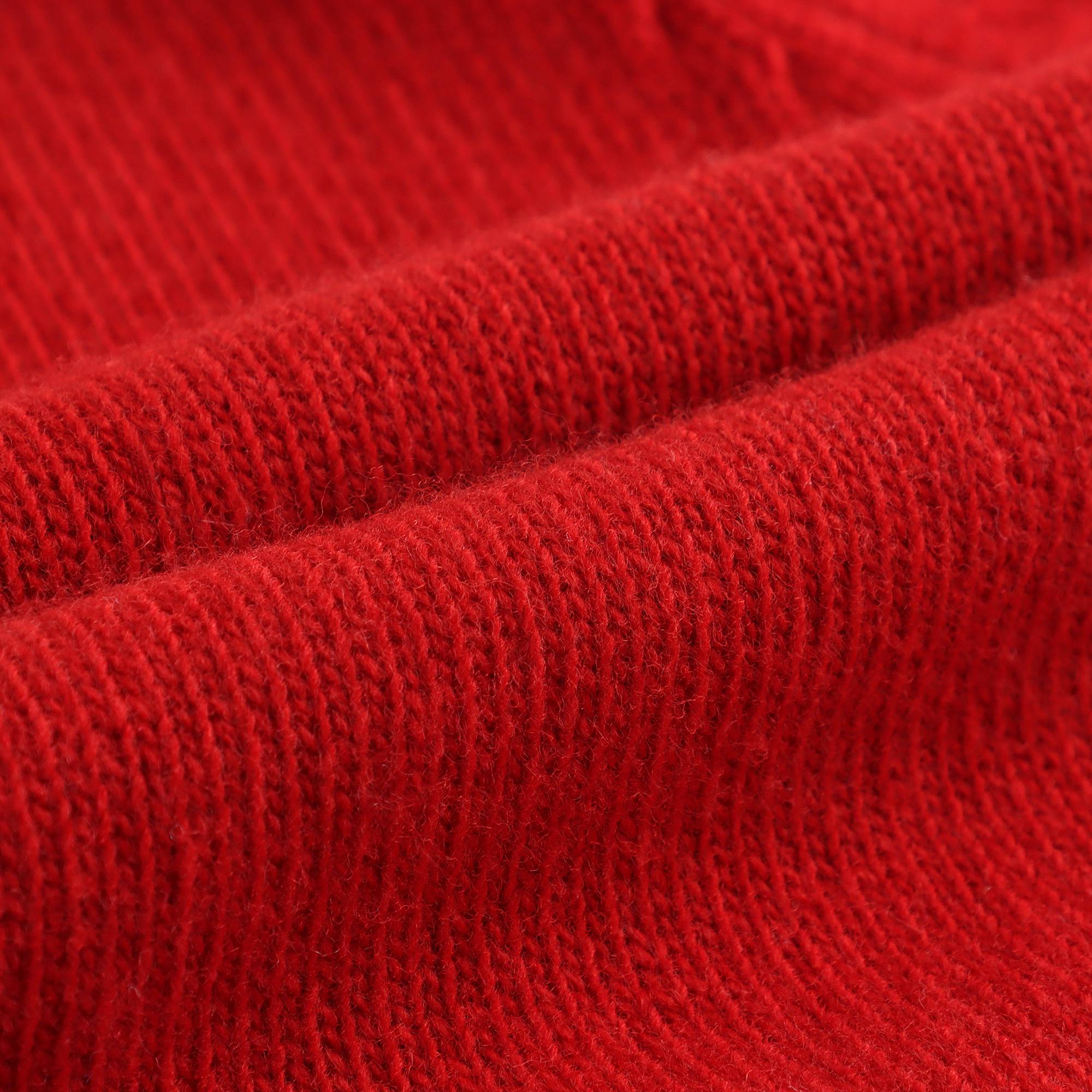 Girls Red Pom Wool Sweater