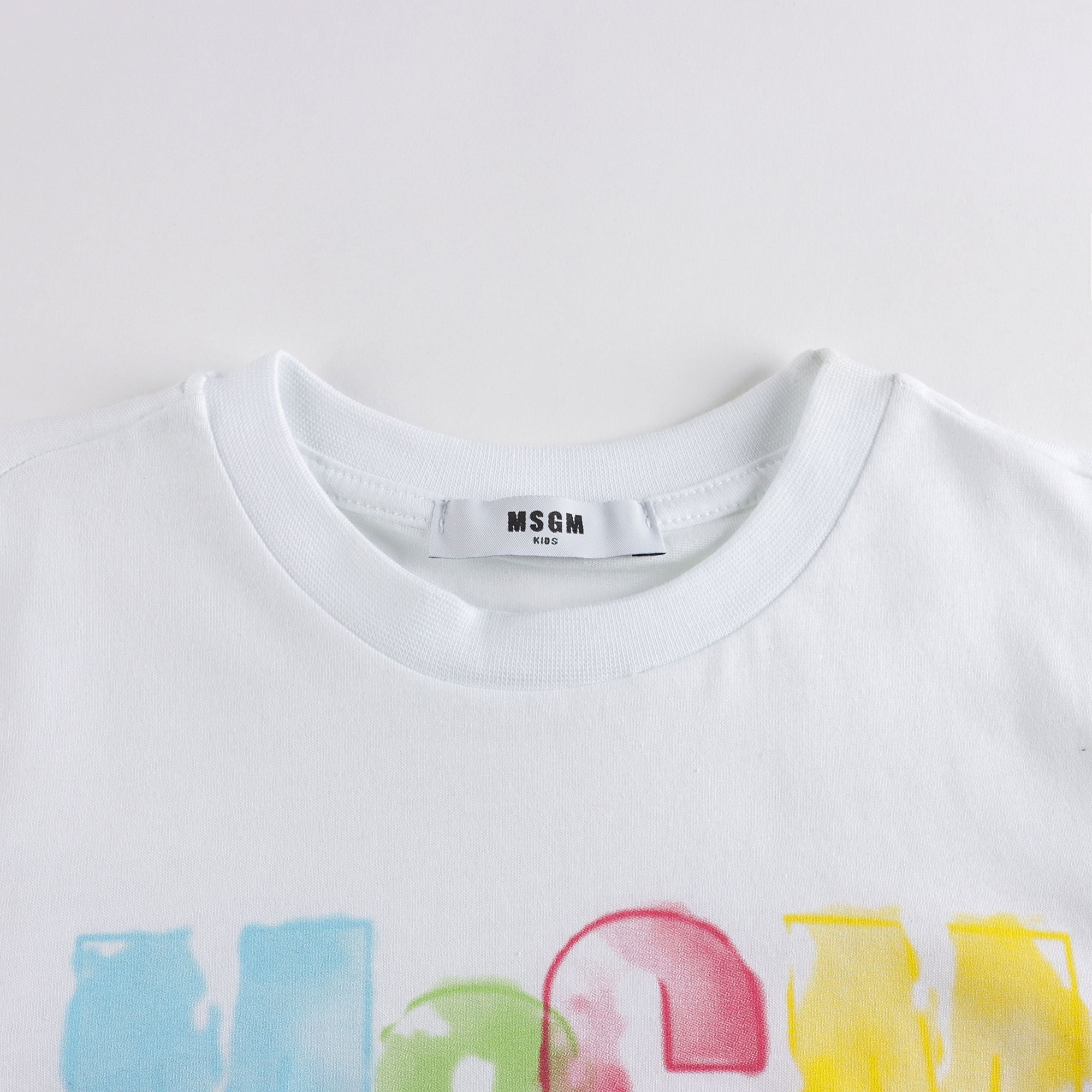Girls White Cotton T-Shirt