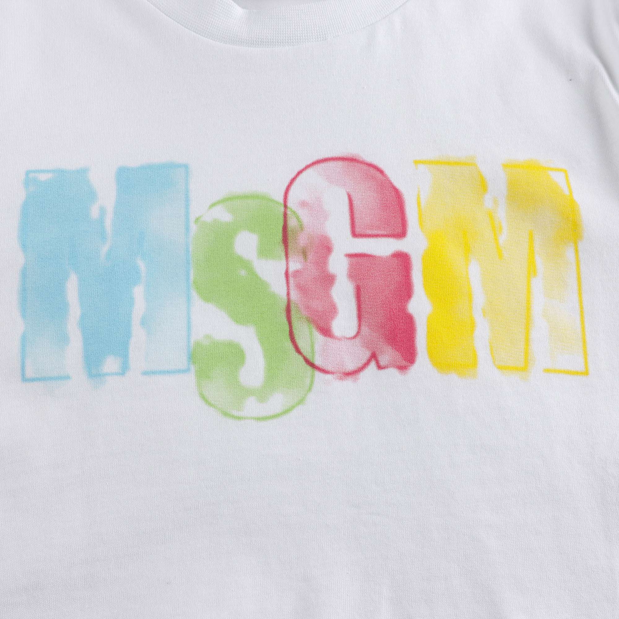 Girls White Cotton T-Shirt
