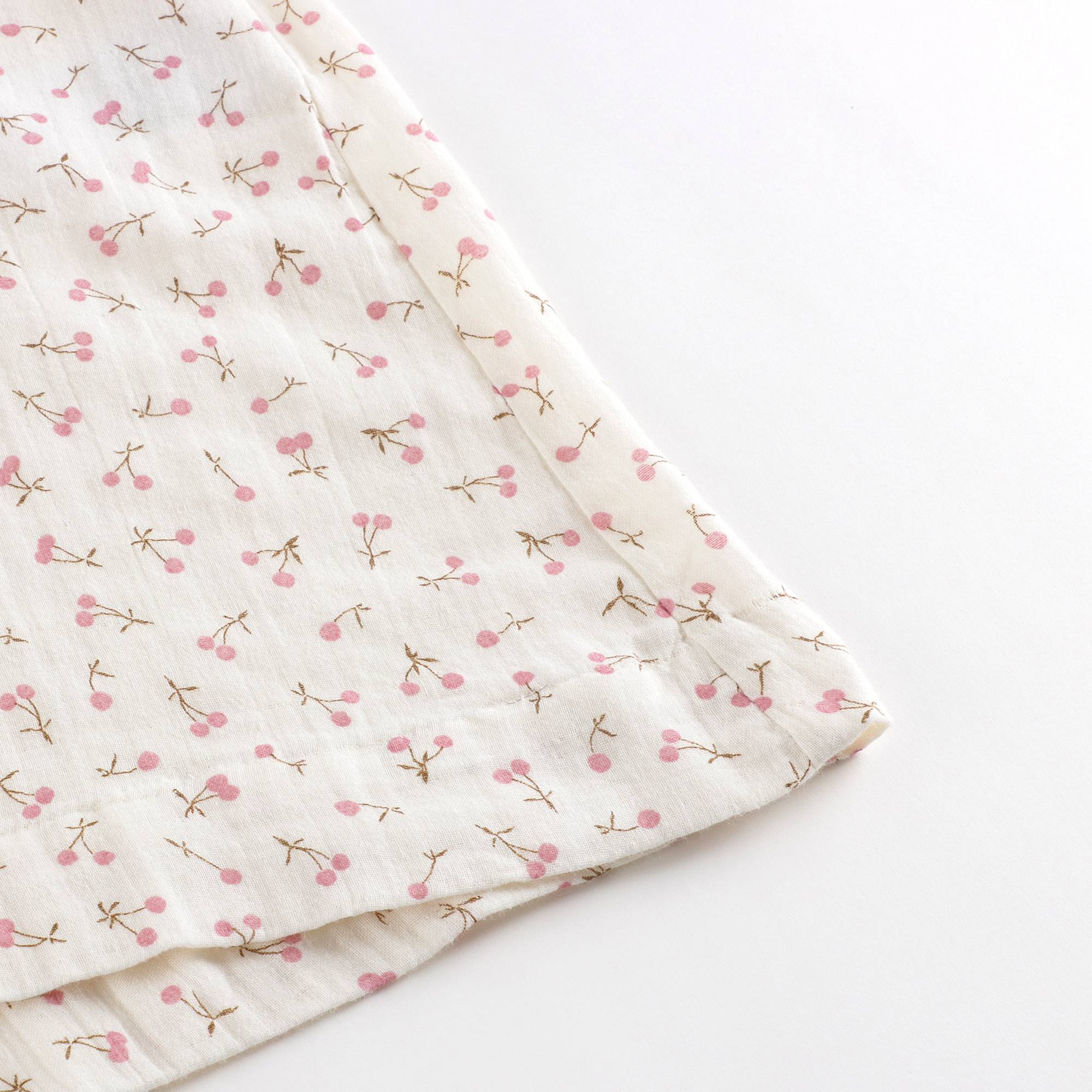 Girls Ivory Floral Cotton Dress