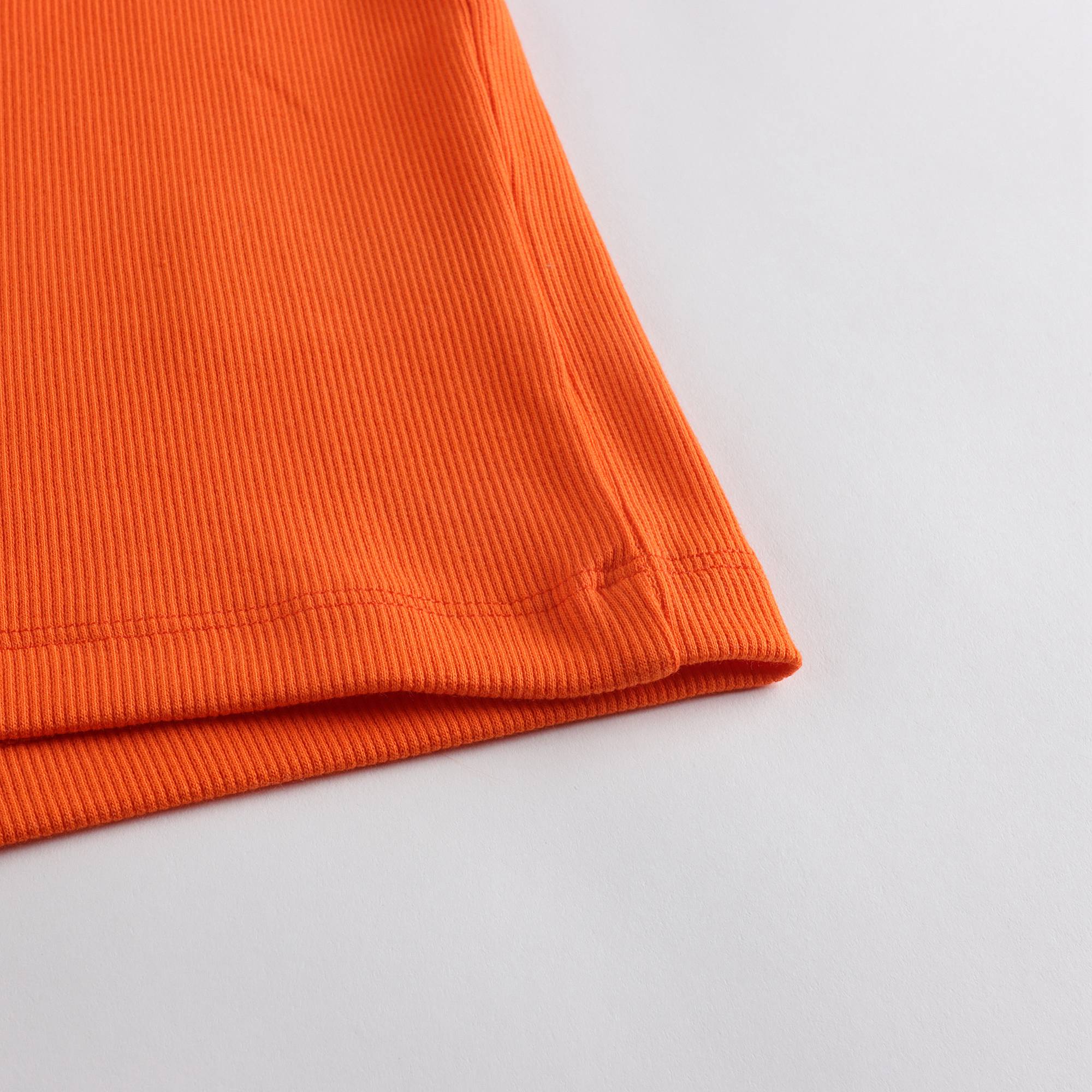 Girls Orange Logo Cotton Tank Top