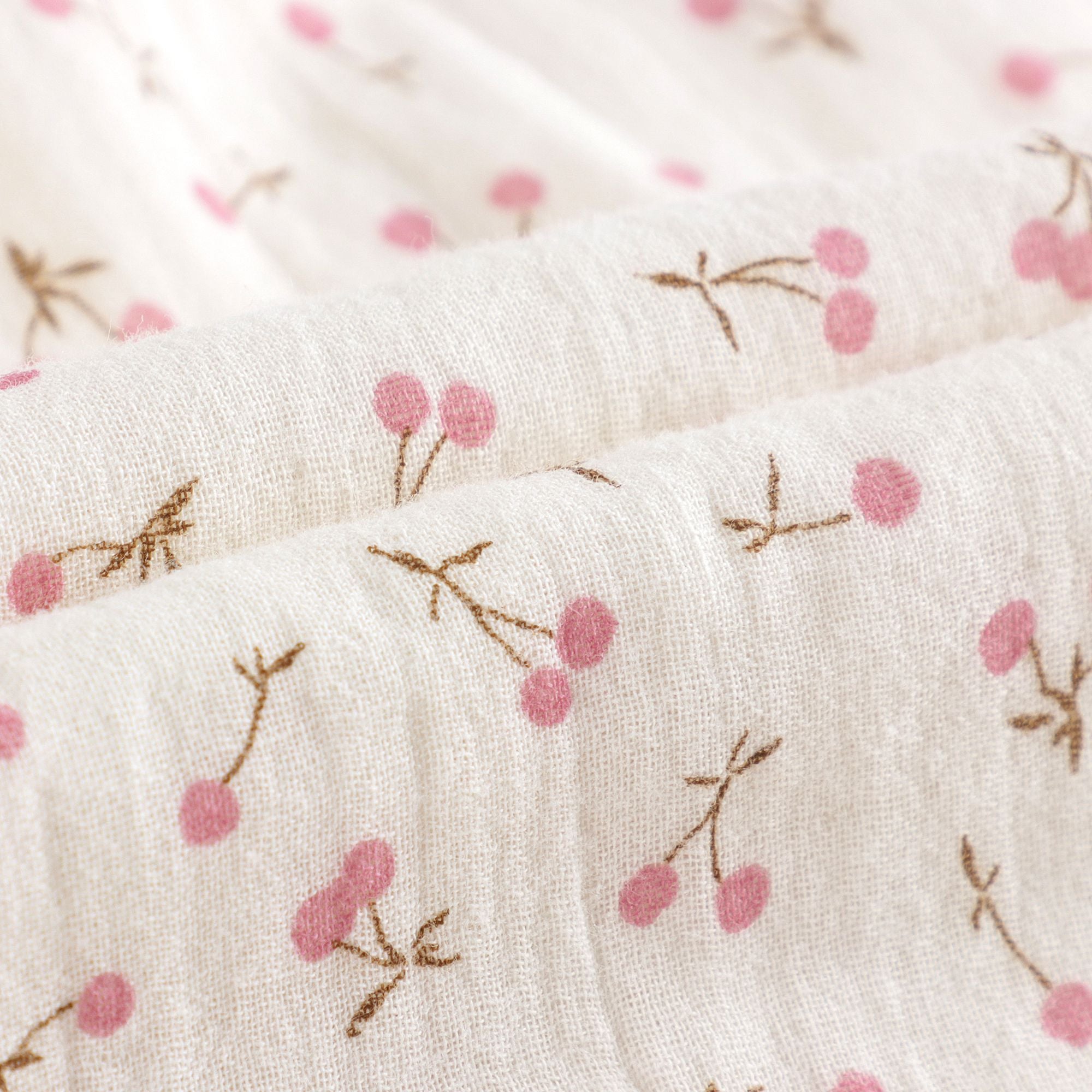 Girls Ivory Floral Cotton Dress