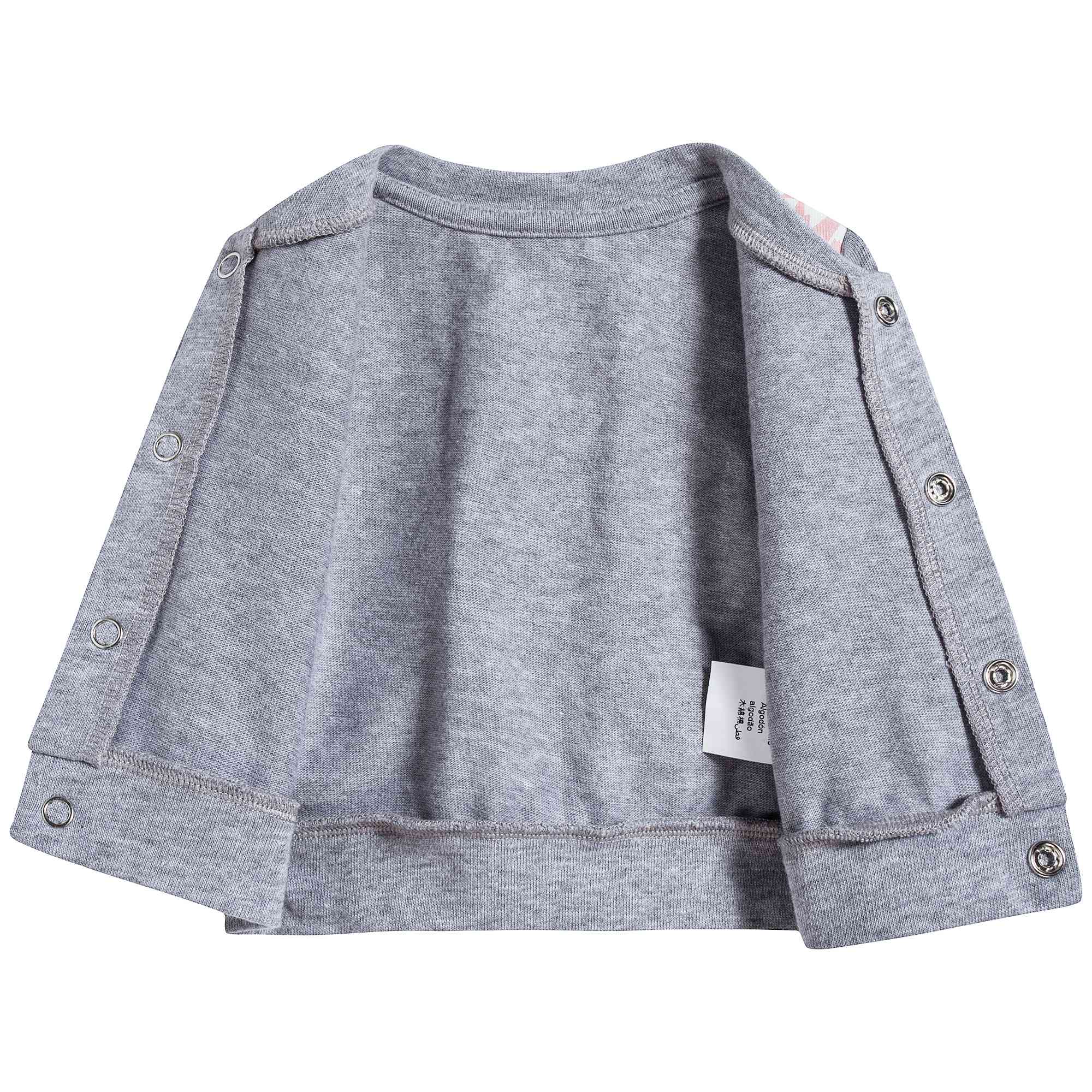 Baby Girls Marl Grey Cotton Cardigan