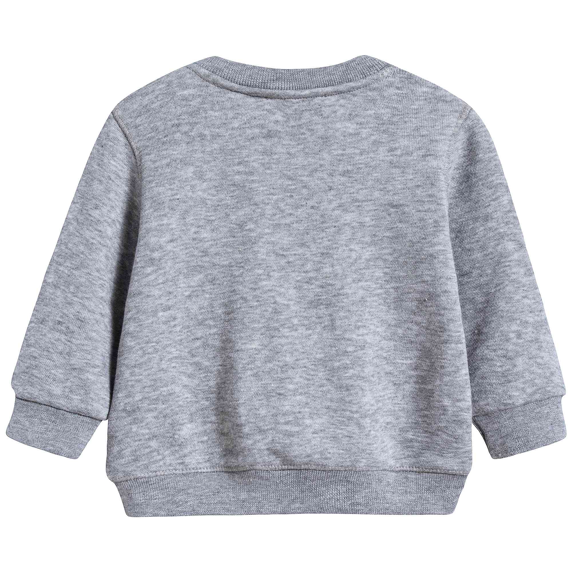 Baby Girls Marl Grey Cotton Sweatshirt