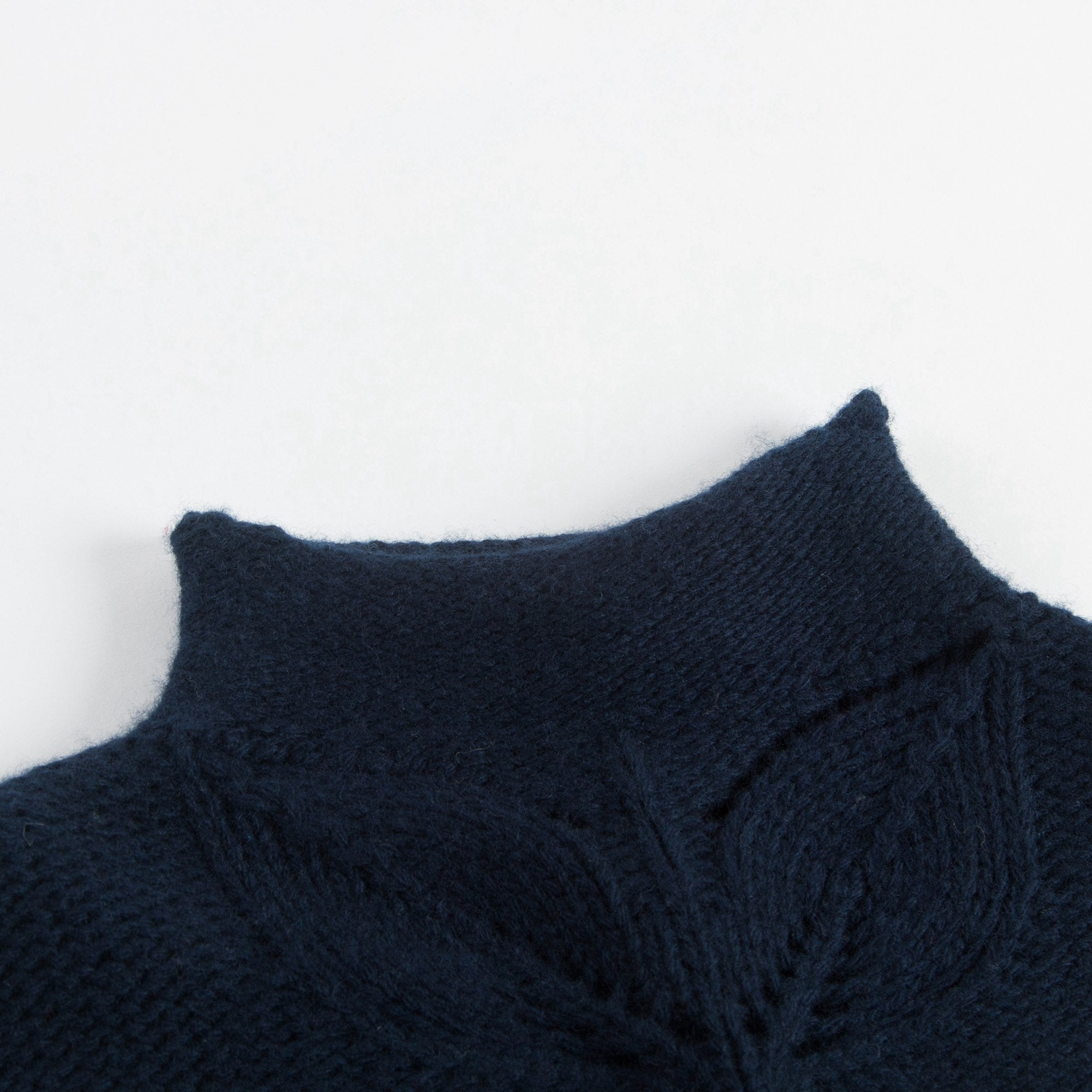 Girls Navy Blue Wool Sweater Leaves Hollow