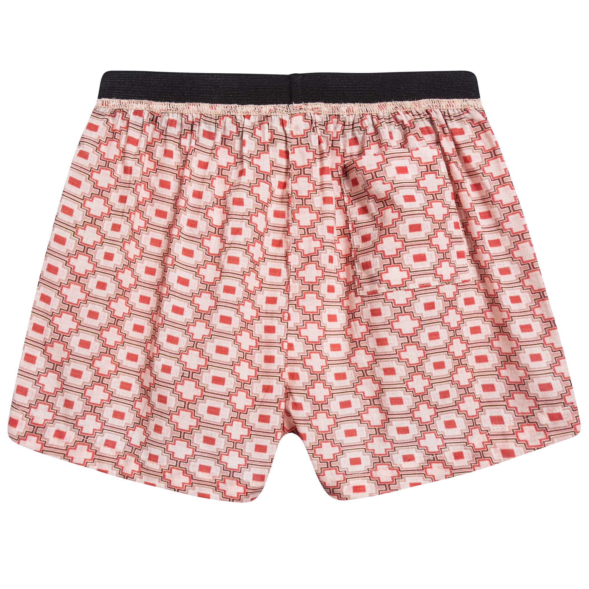 Baby Girls Kaleido Red Woven Shorts