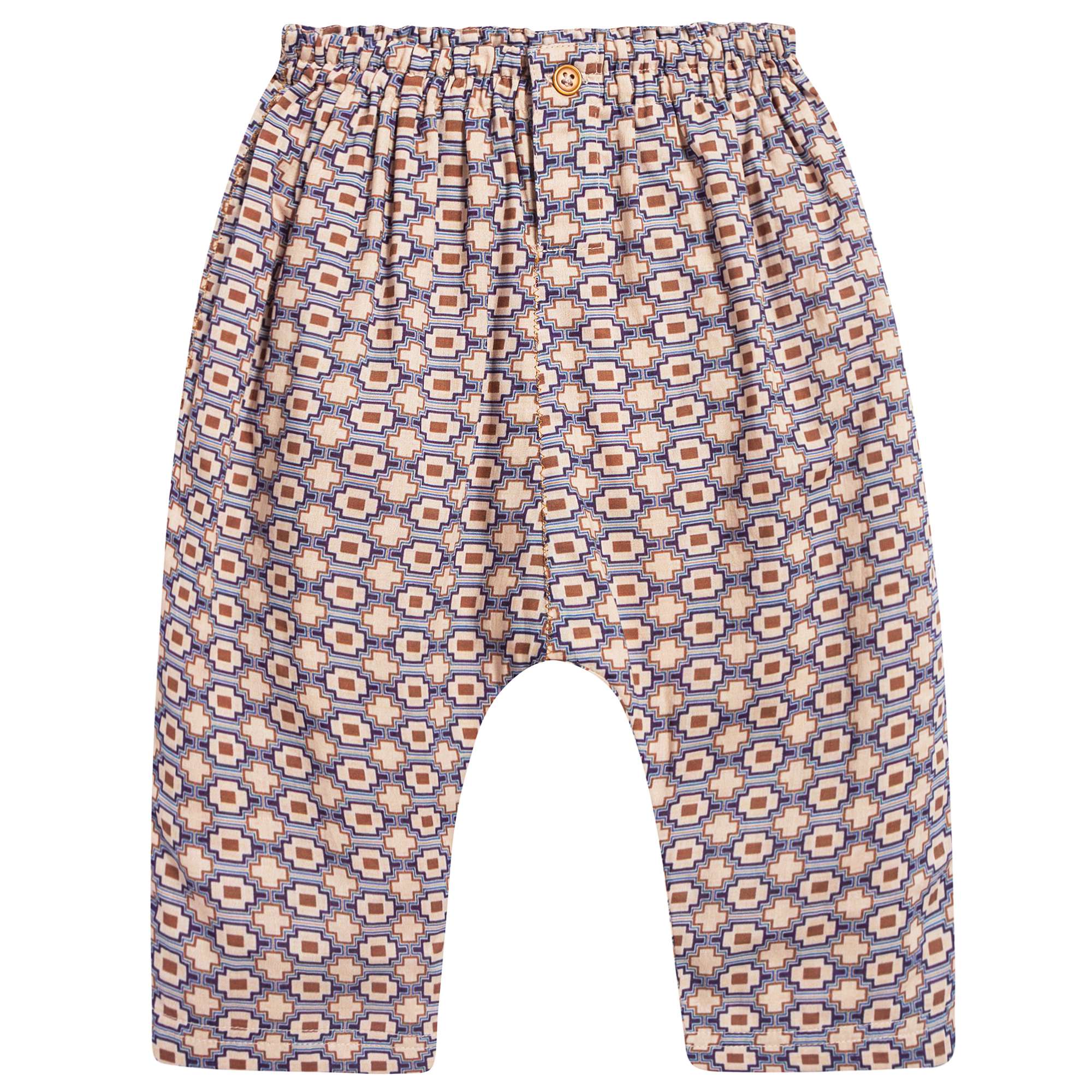 Baby Kaleido Blue Woven Trousers