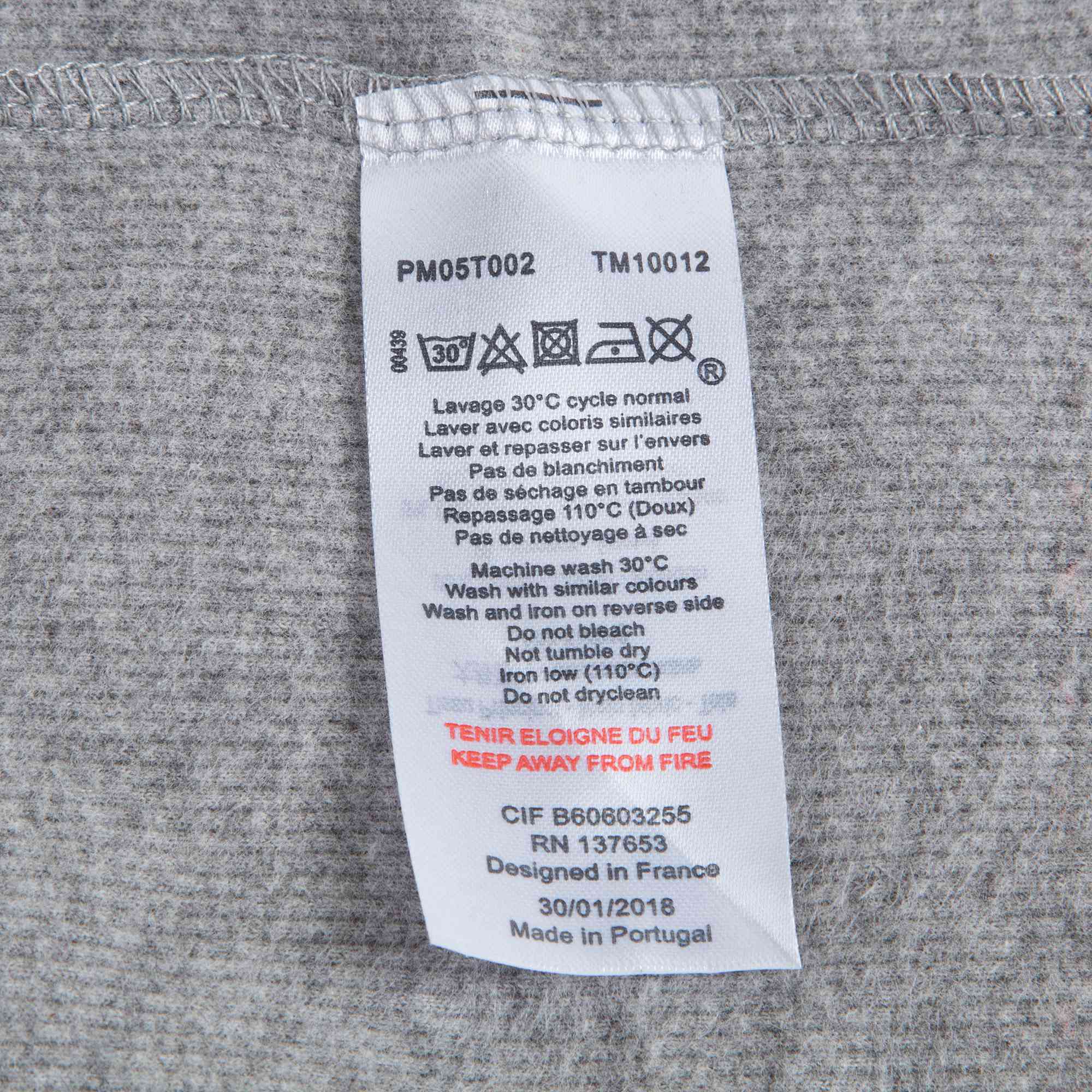 Girls Chine Grey Cotton Pullover