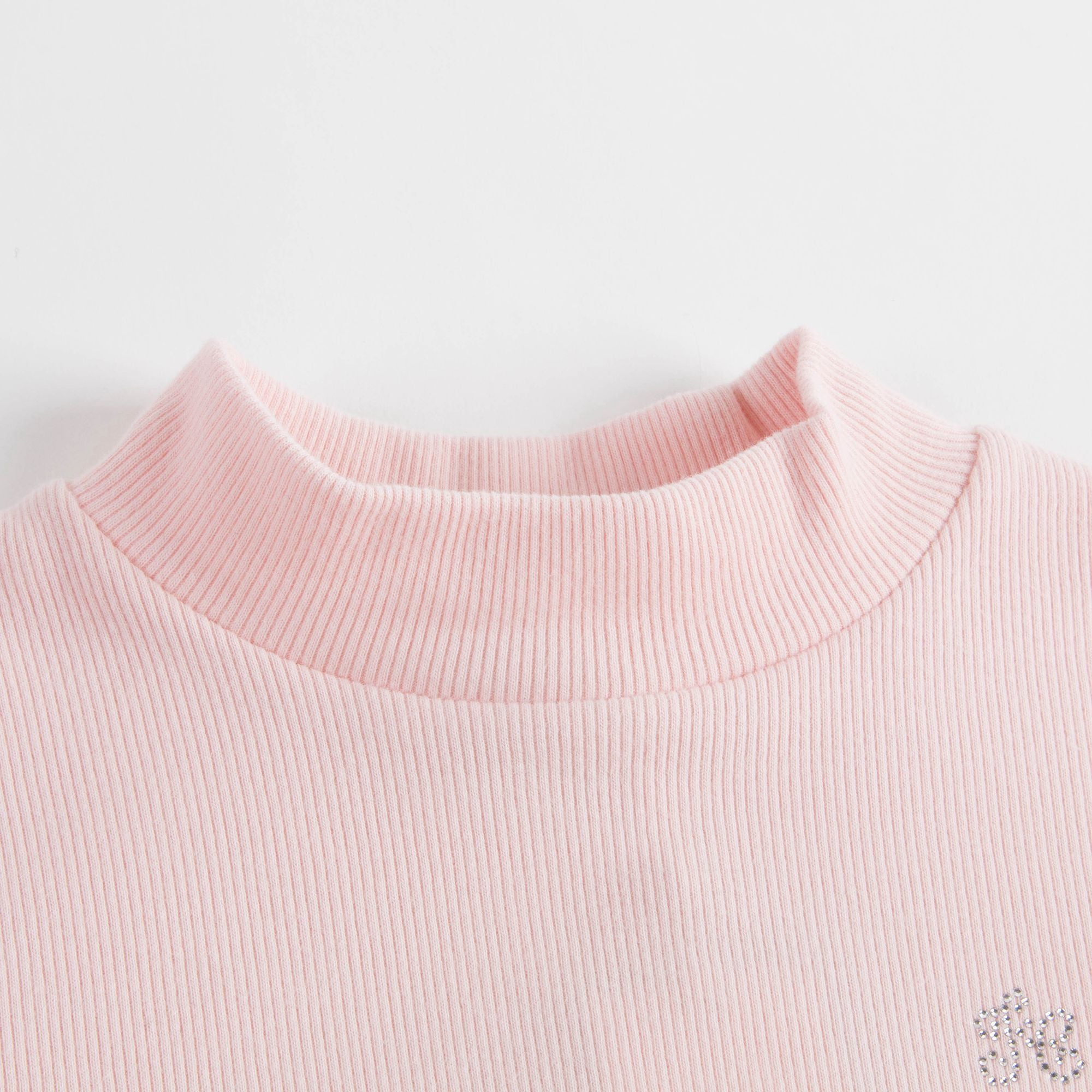 Girls Rose Nude Cotton Pullover