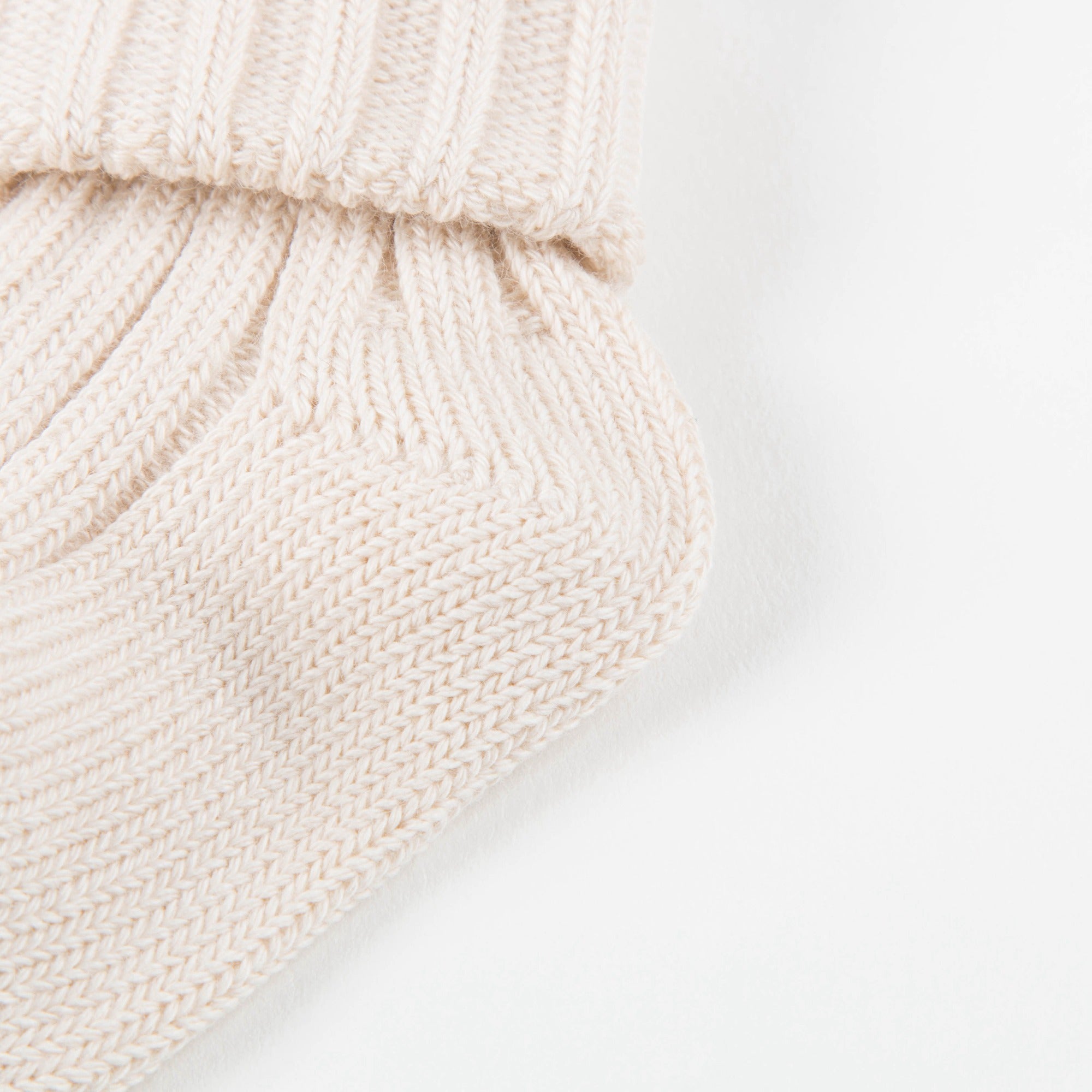 Baby Ecru Cotton Knitwear Socks