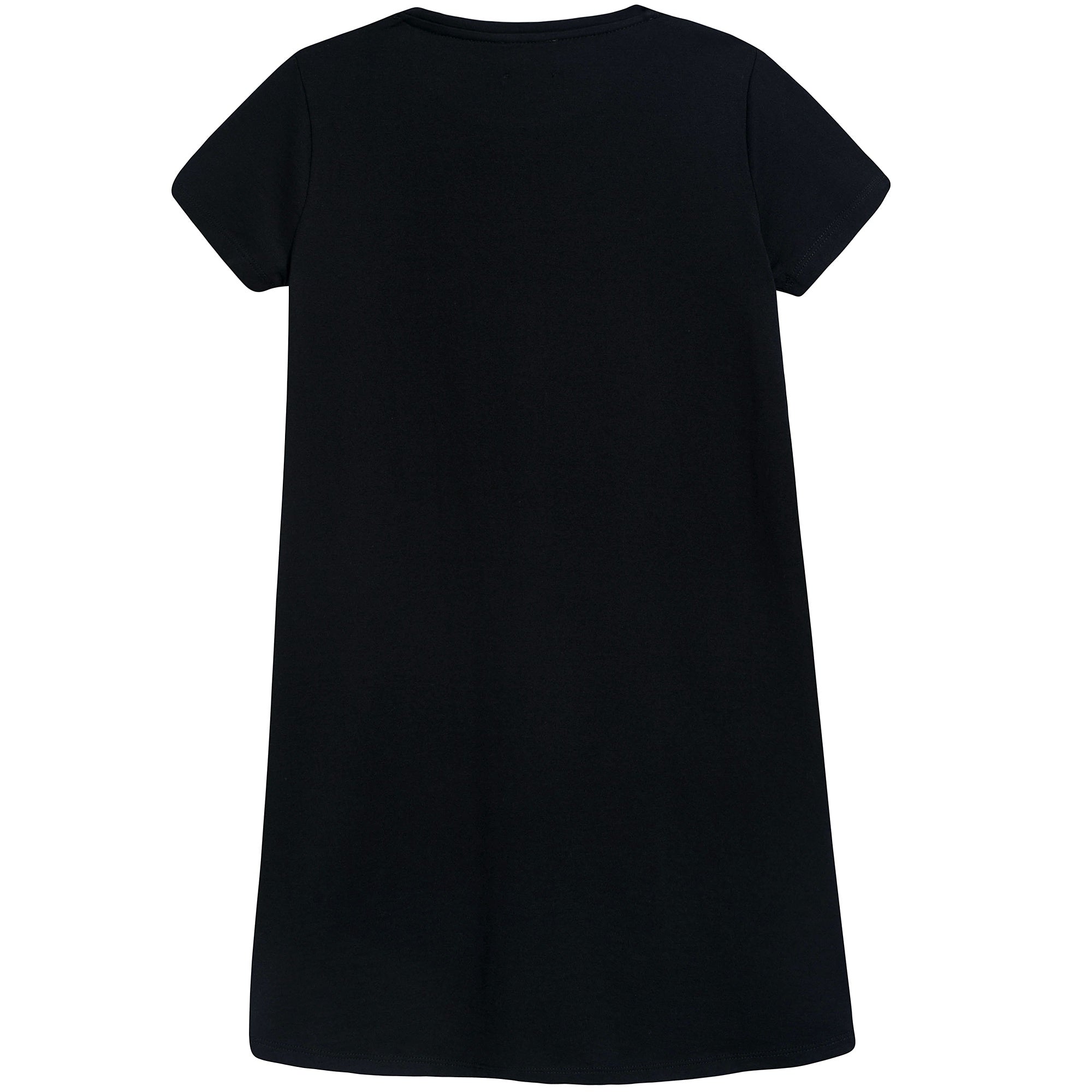 Girls Black Cotton Dress