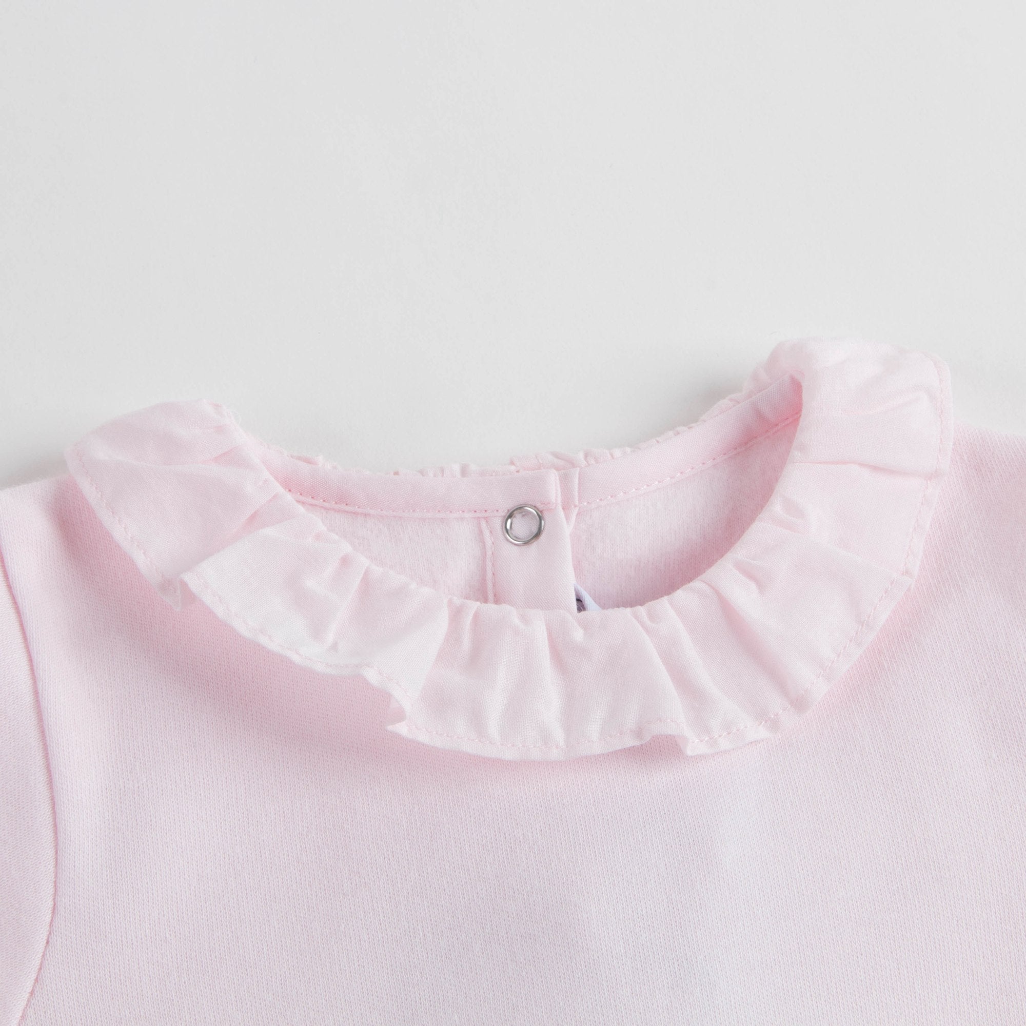 Baby Girls Rose Pale Cotton Babysuit