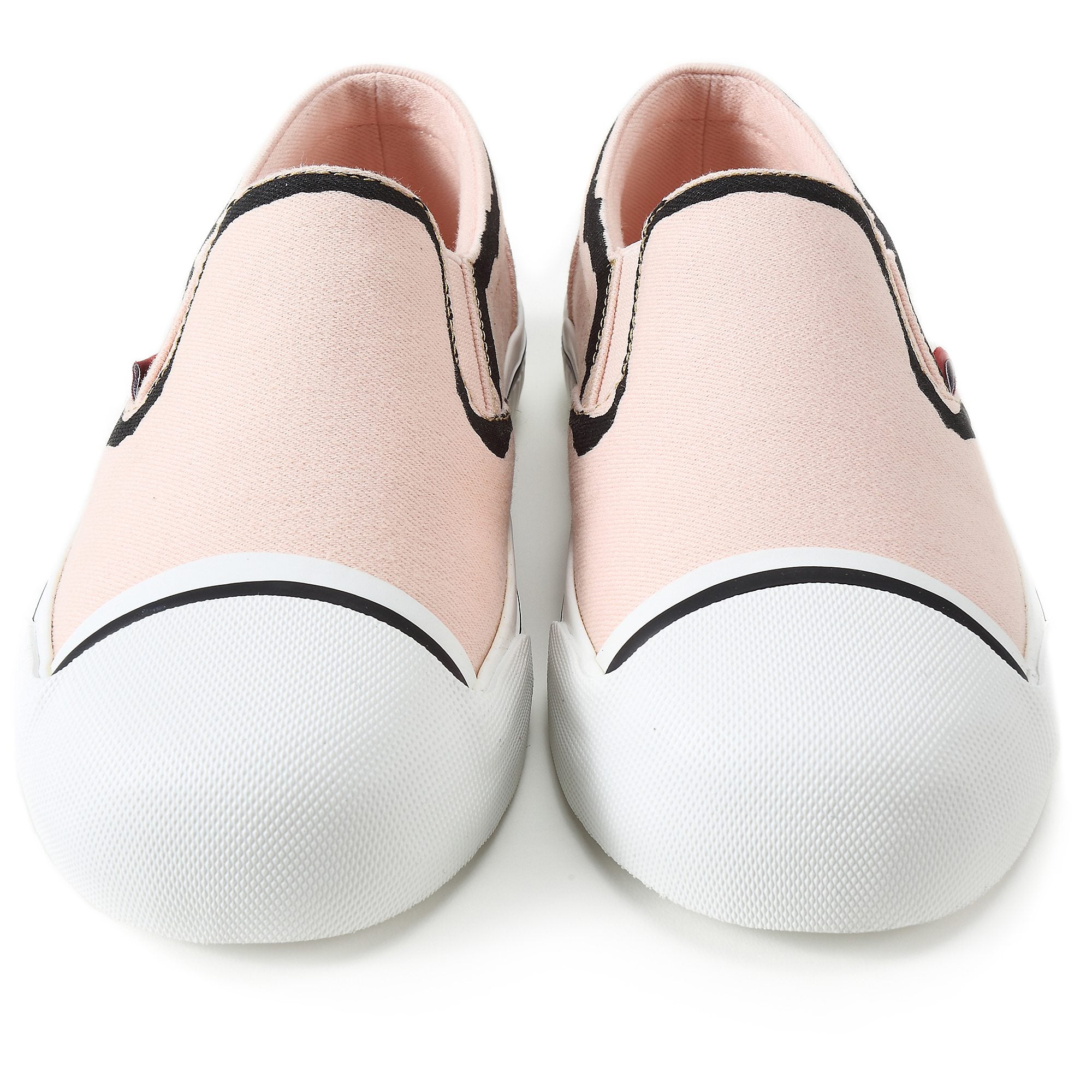 Girls Pale Rose Pink Cotton Trainers