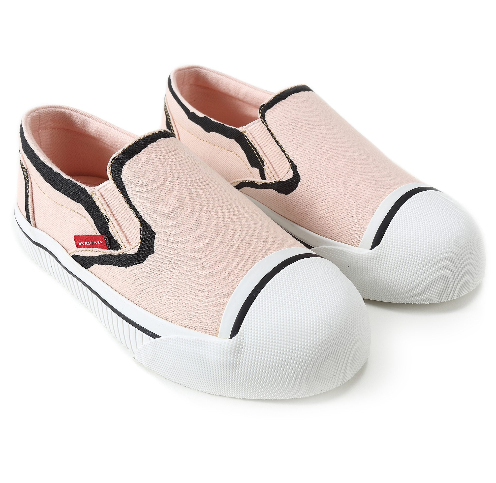 Girls Pale Rose Pink Cotton Trainers