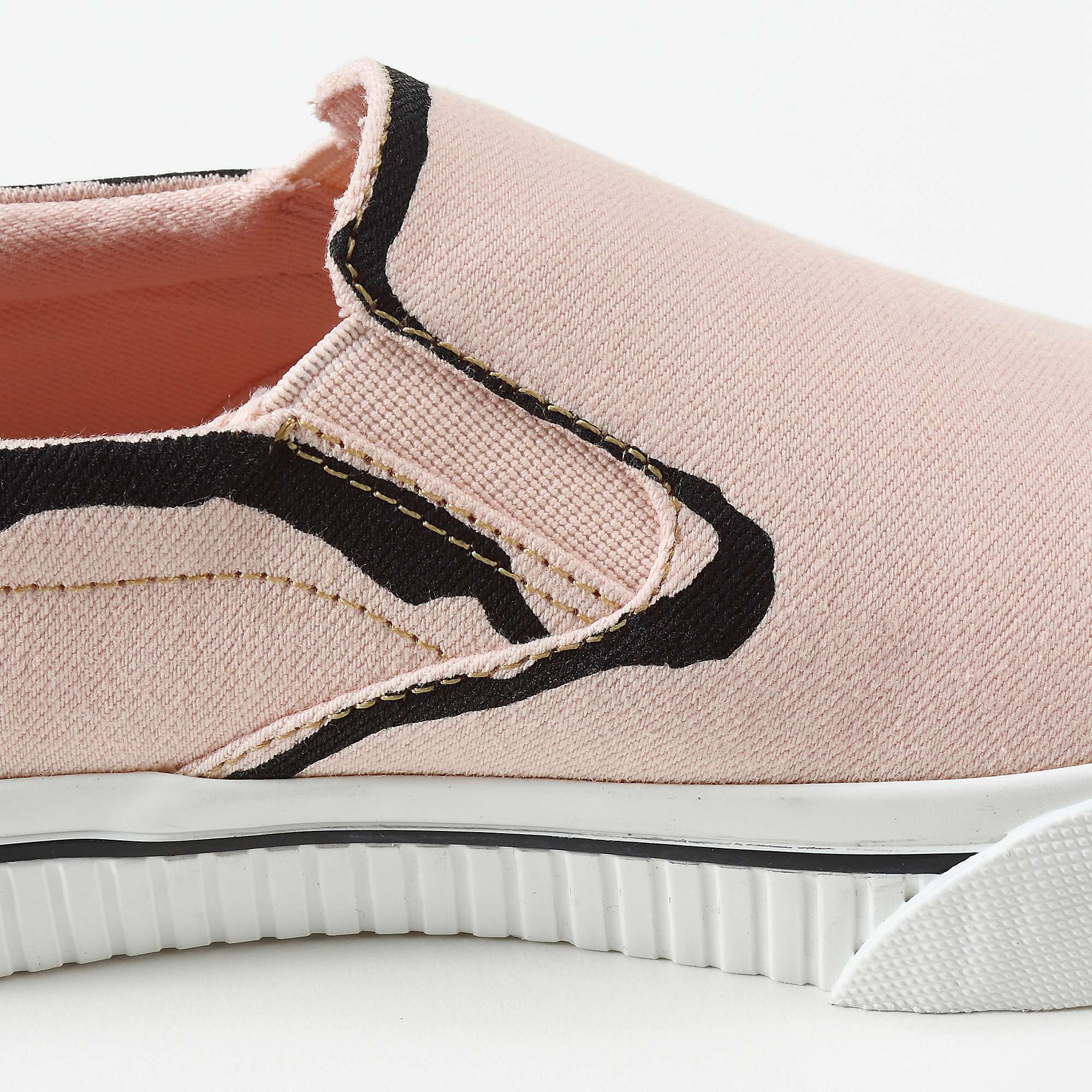 Girls Pale Rose Pink Cotton Trainers