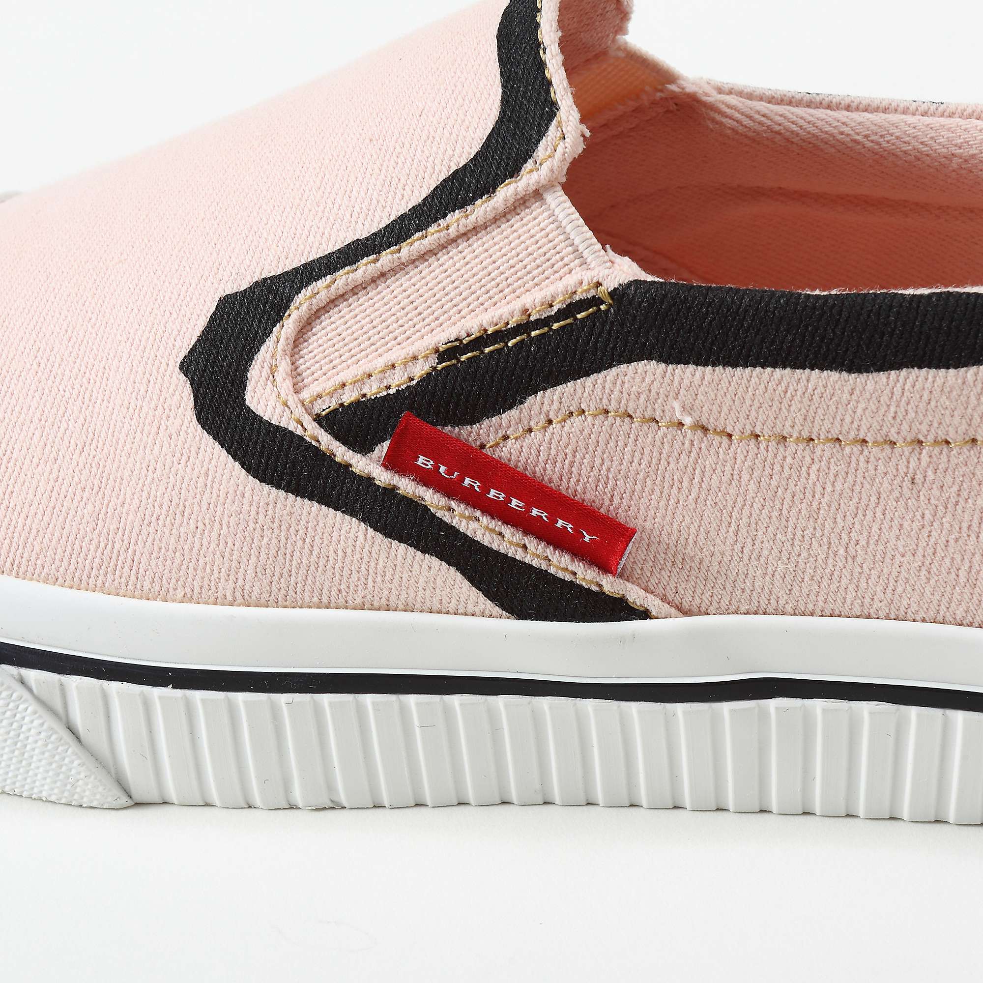 Girls Pale Rose Pink Cotton Trainers