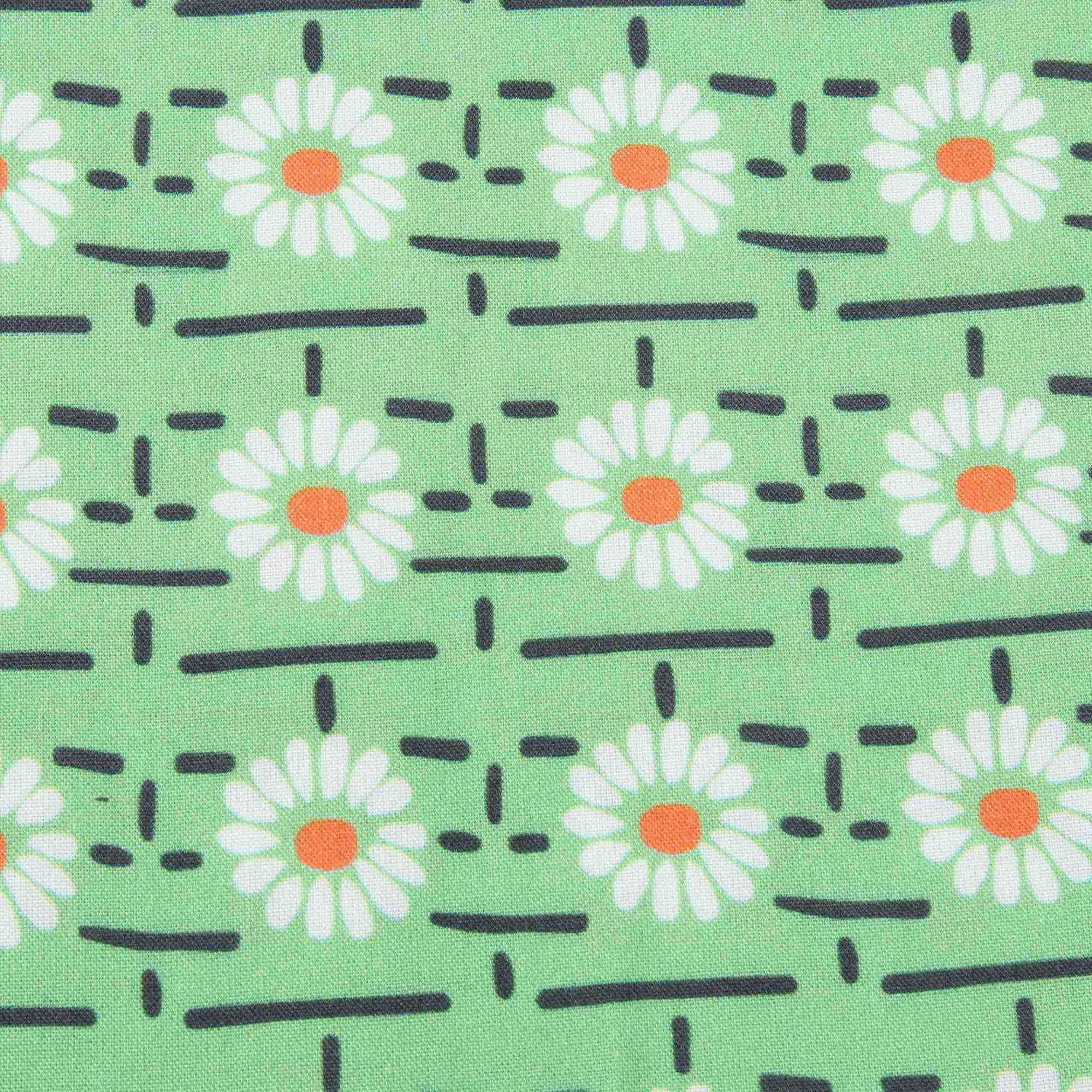 Girls Green Daisy Printed Dress