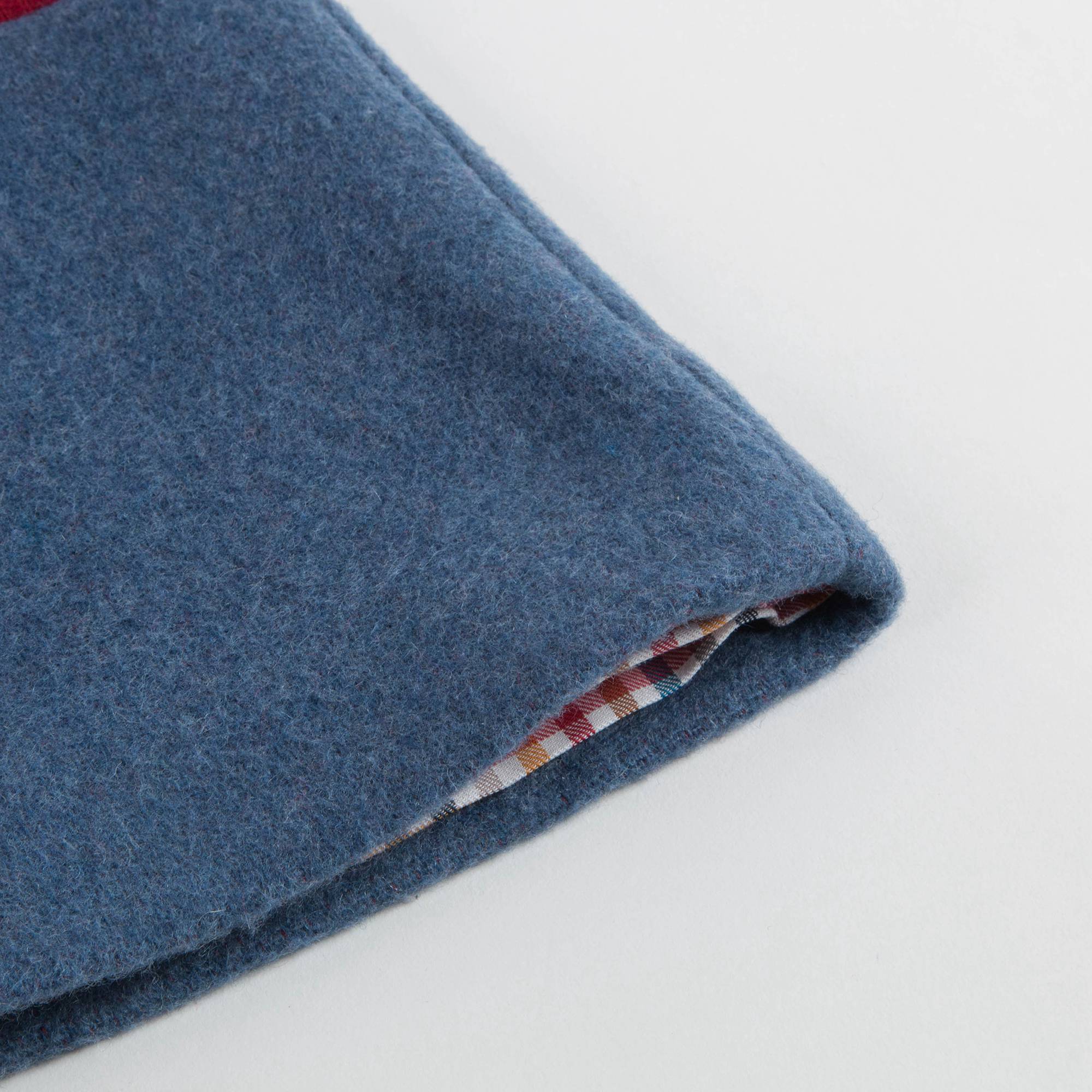 Girls Blue & Red Wool Dress