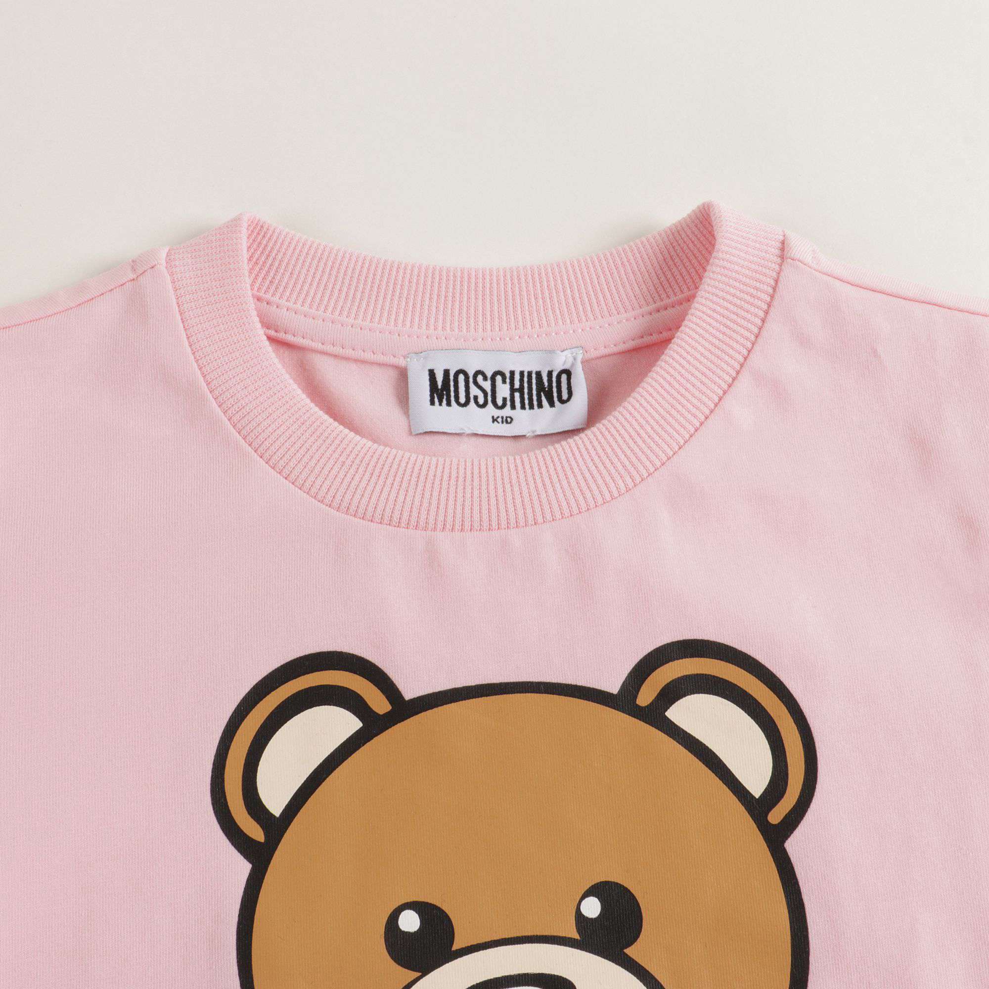 Girls Pink Teddy T-Shirt