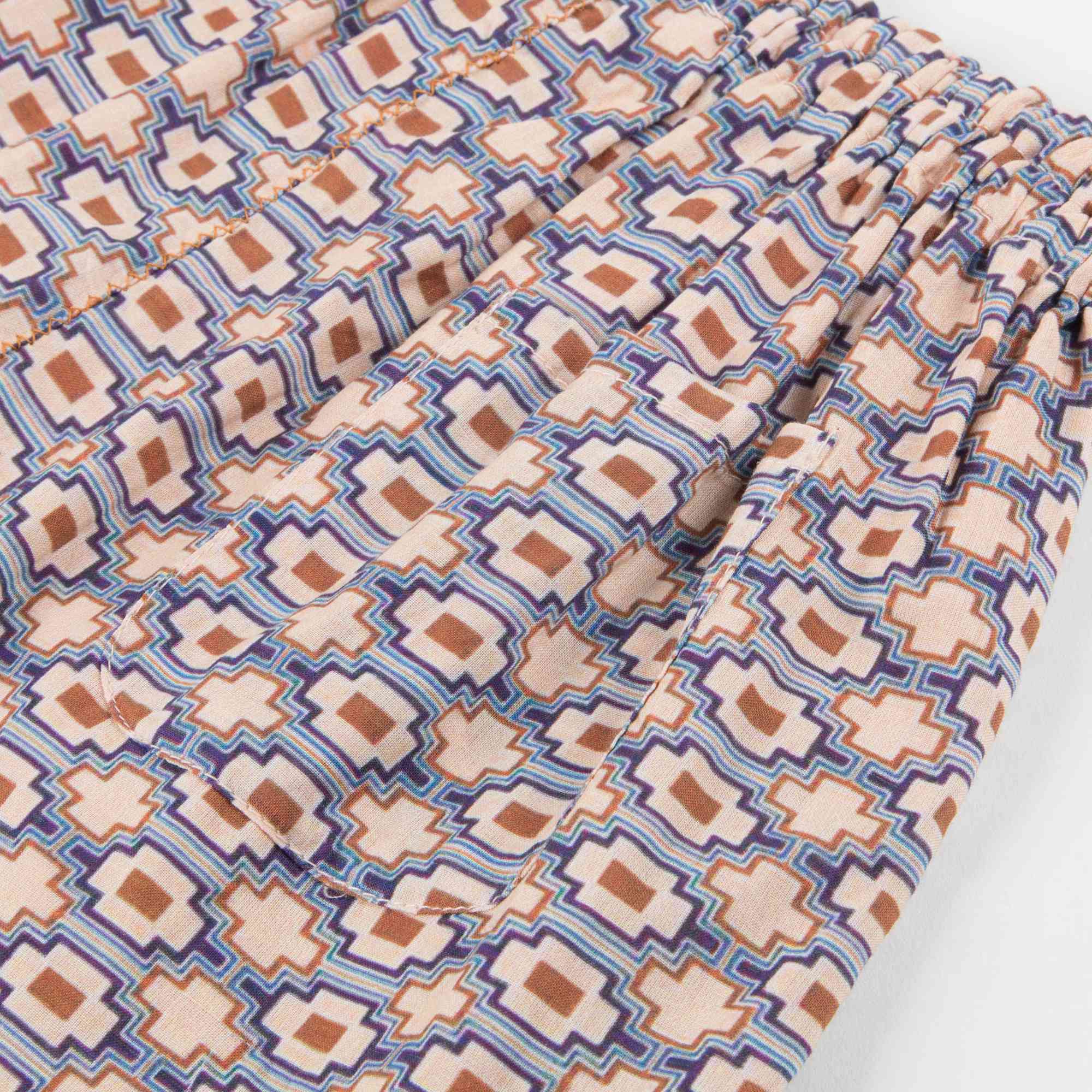 Baby Kaleido Blue Woven Trousers