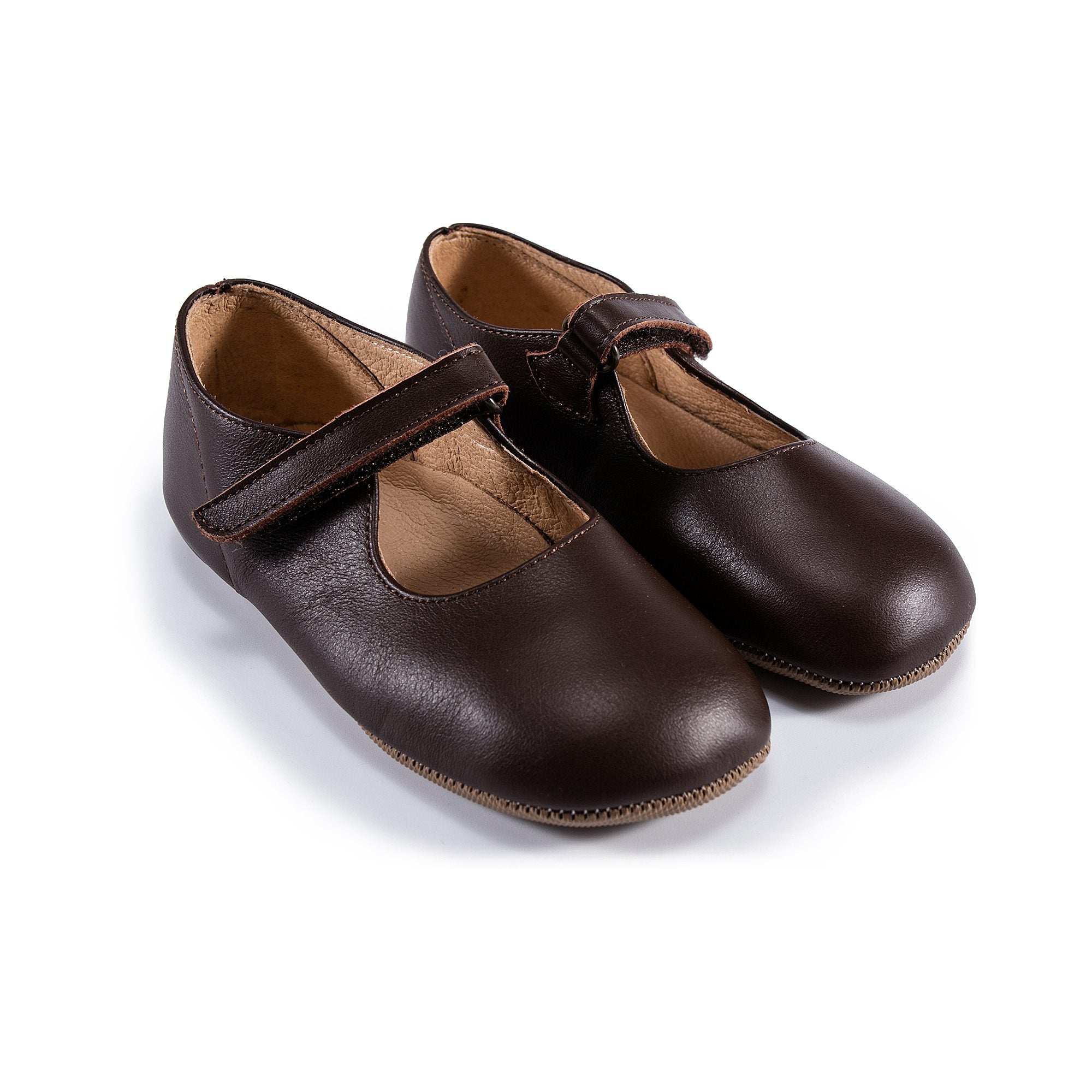 Girls Brown Softy T.Moro Flats