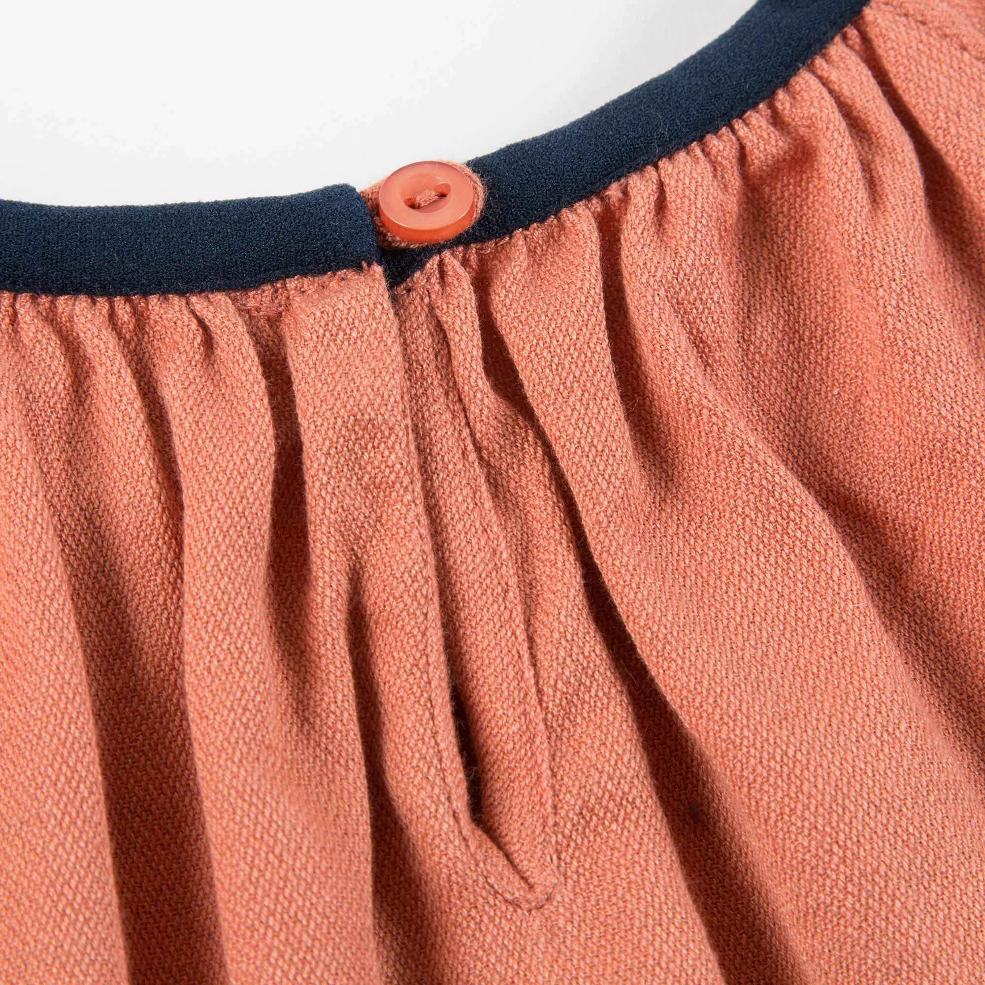 Baby Girls Orange Embroidered Dress