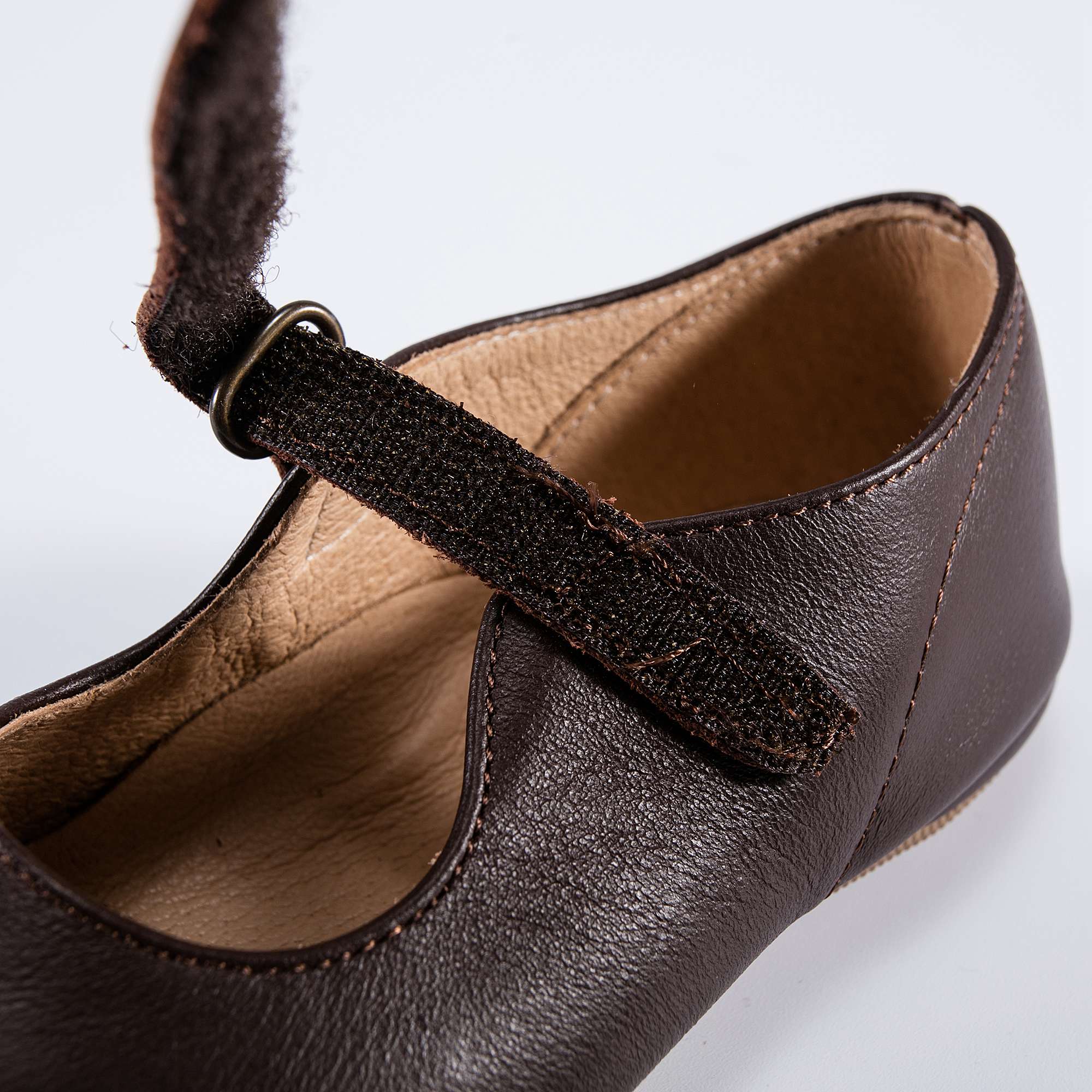 Girls Brown Softy T.Moro Flats
