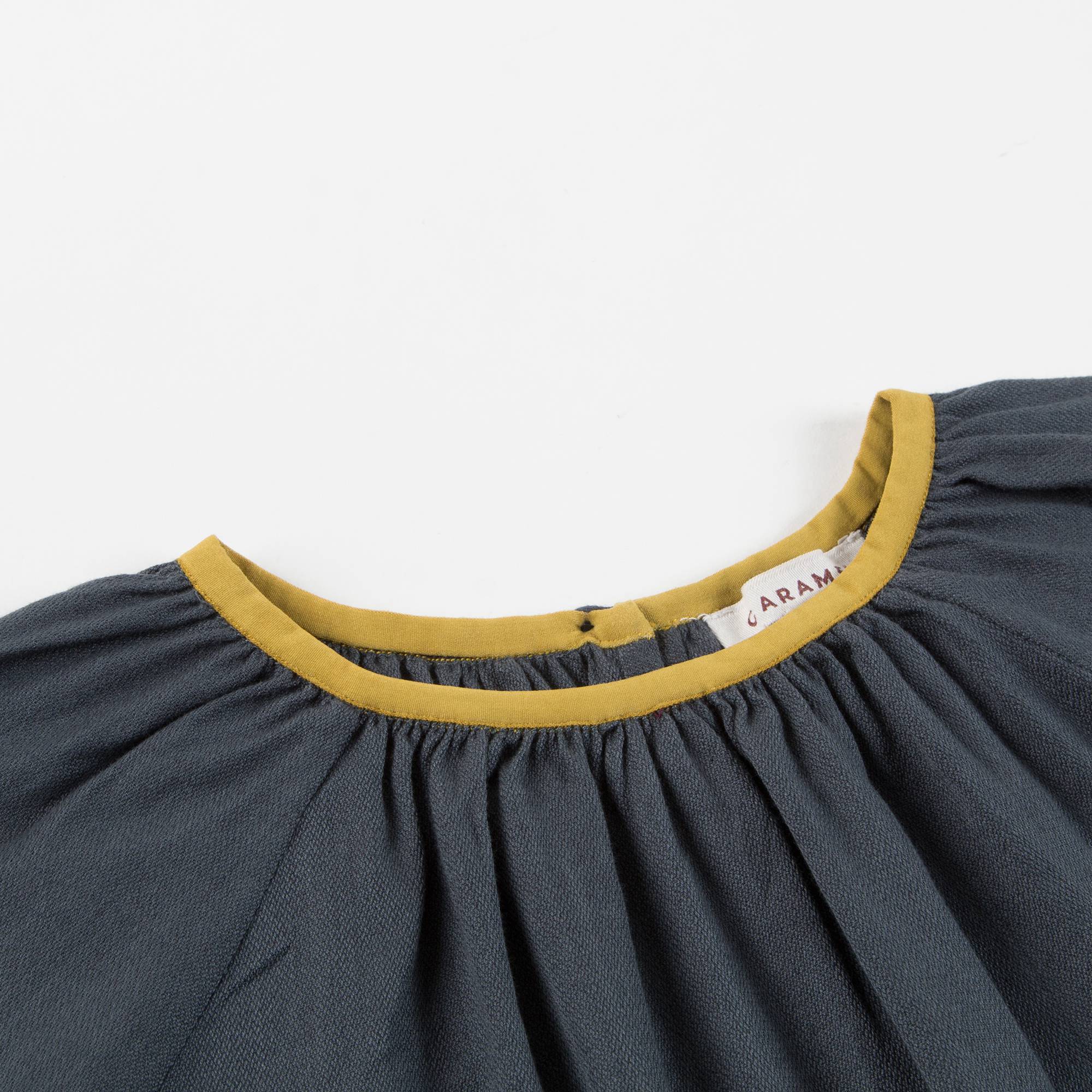 Baby Girls Black Embroidered Dress