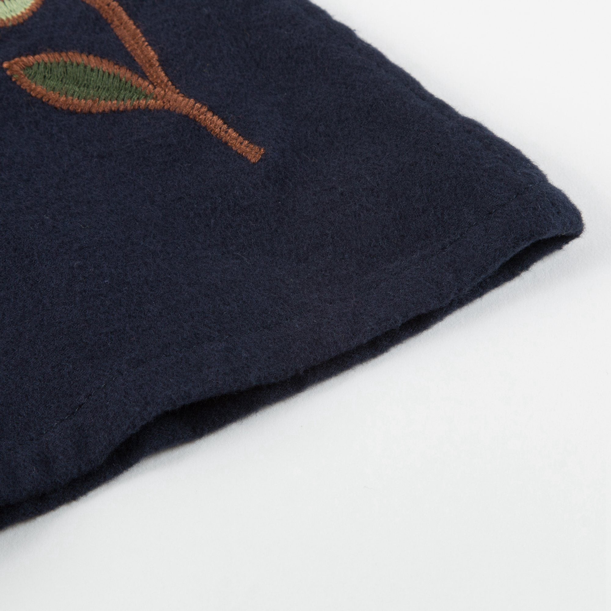 Girls Navy Blue Embroidered Dress