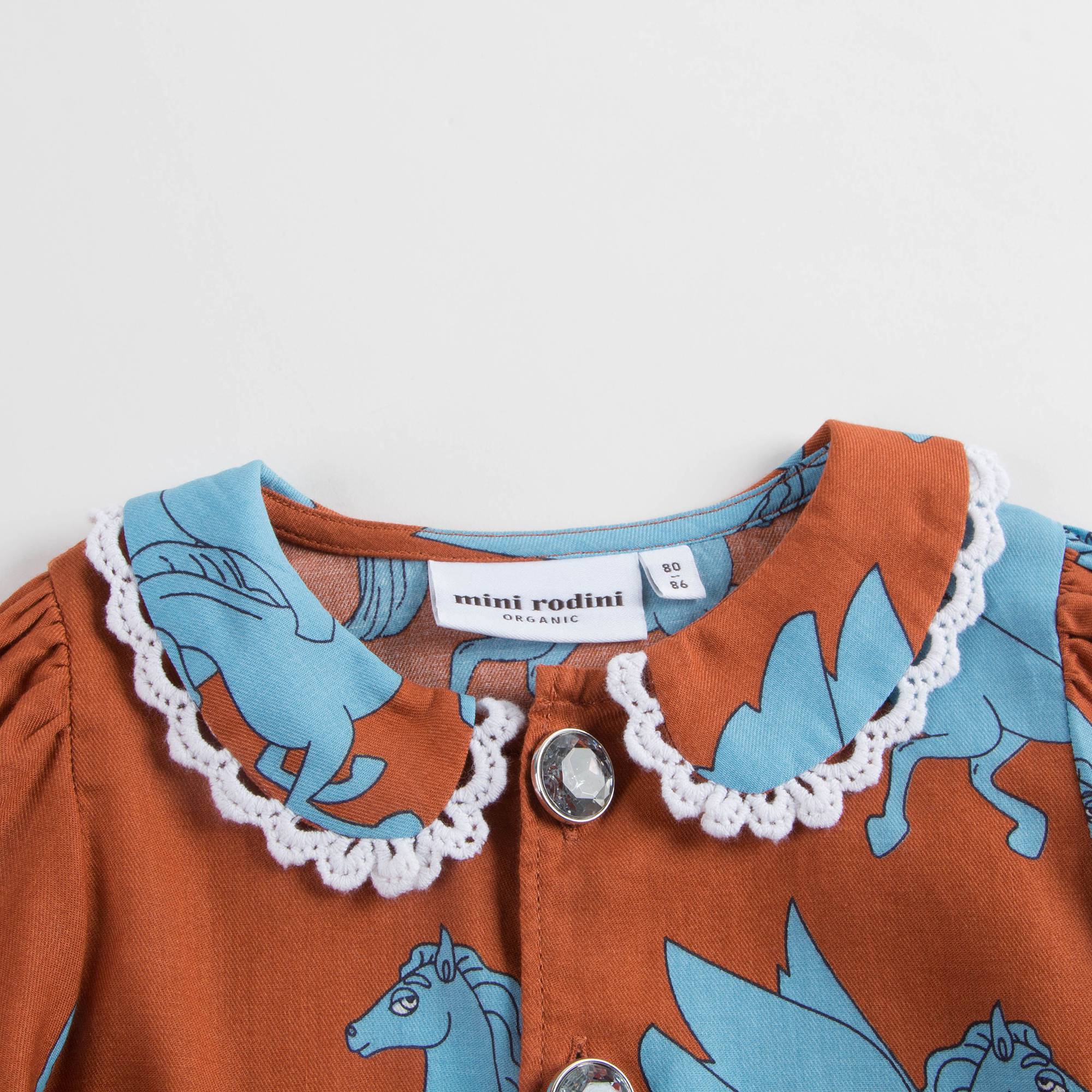 Girls Brown Cotton Blouse
