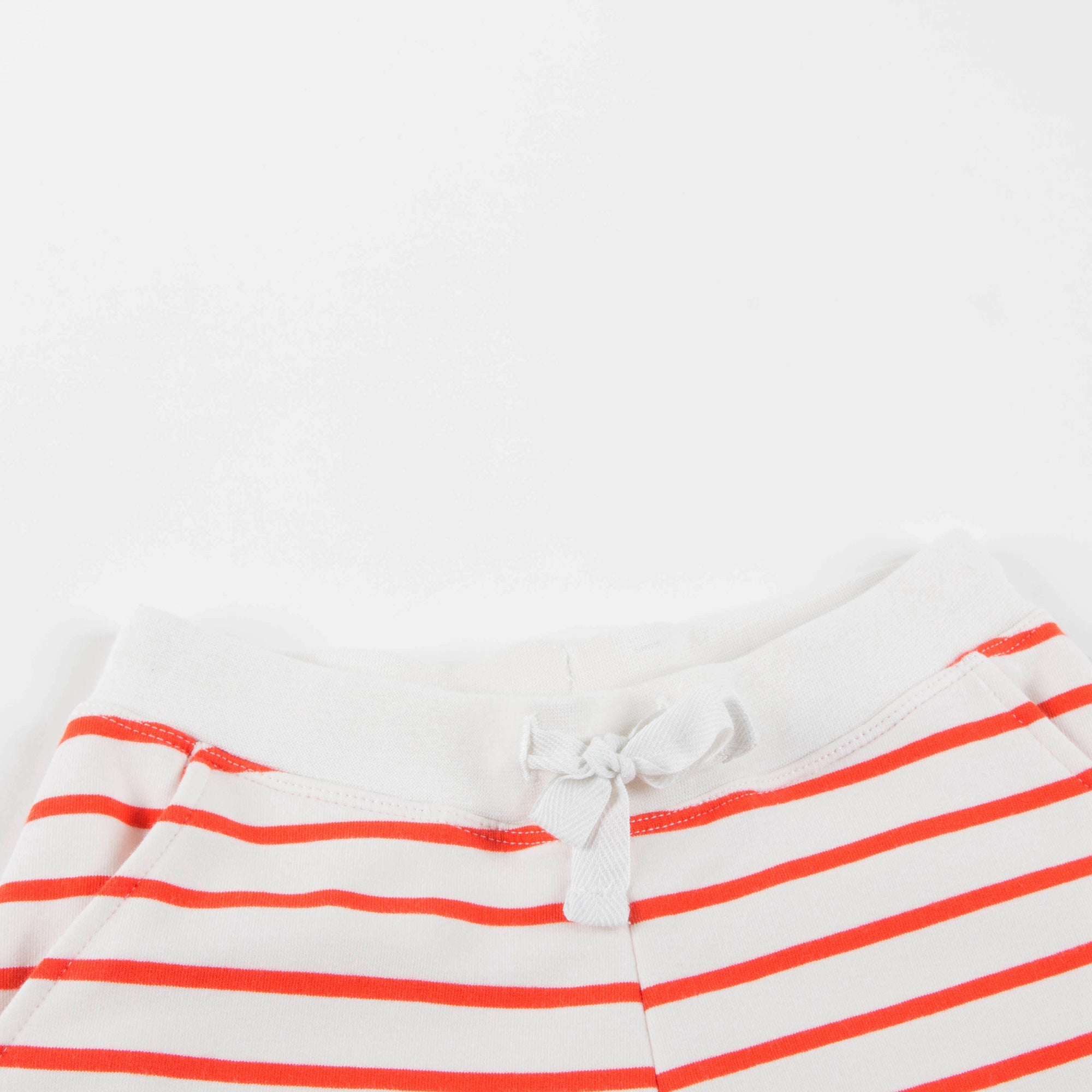 Girls Off White & Carmine Small Stripes Shorts
